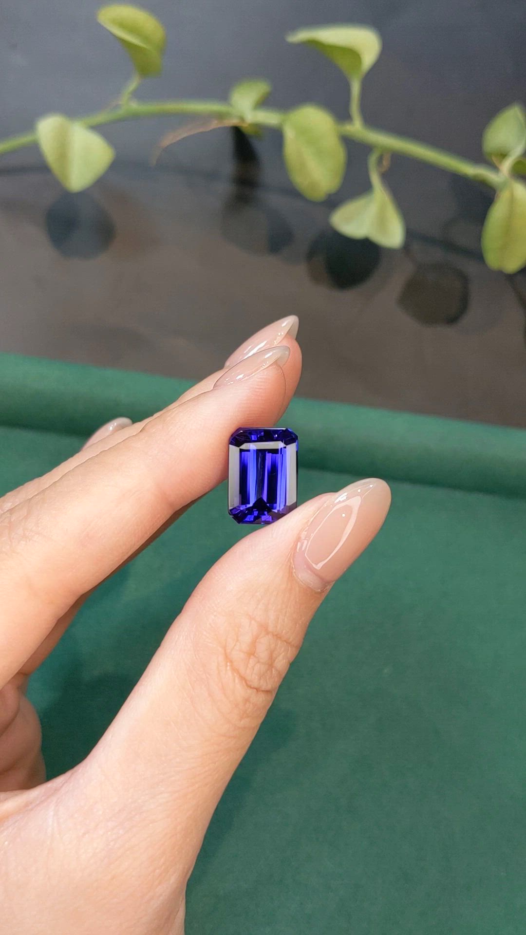 7.91 Ct. Violetish Blue Tanzanite from Tanzania Size Video