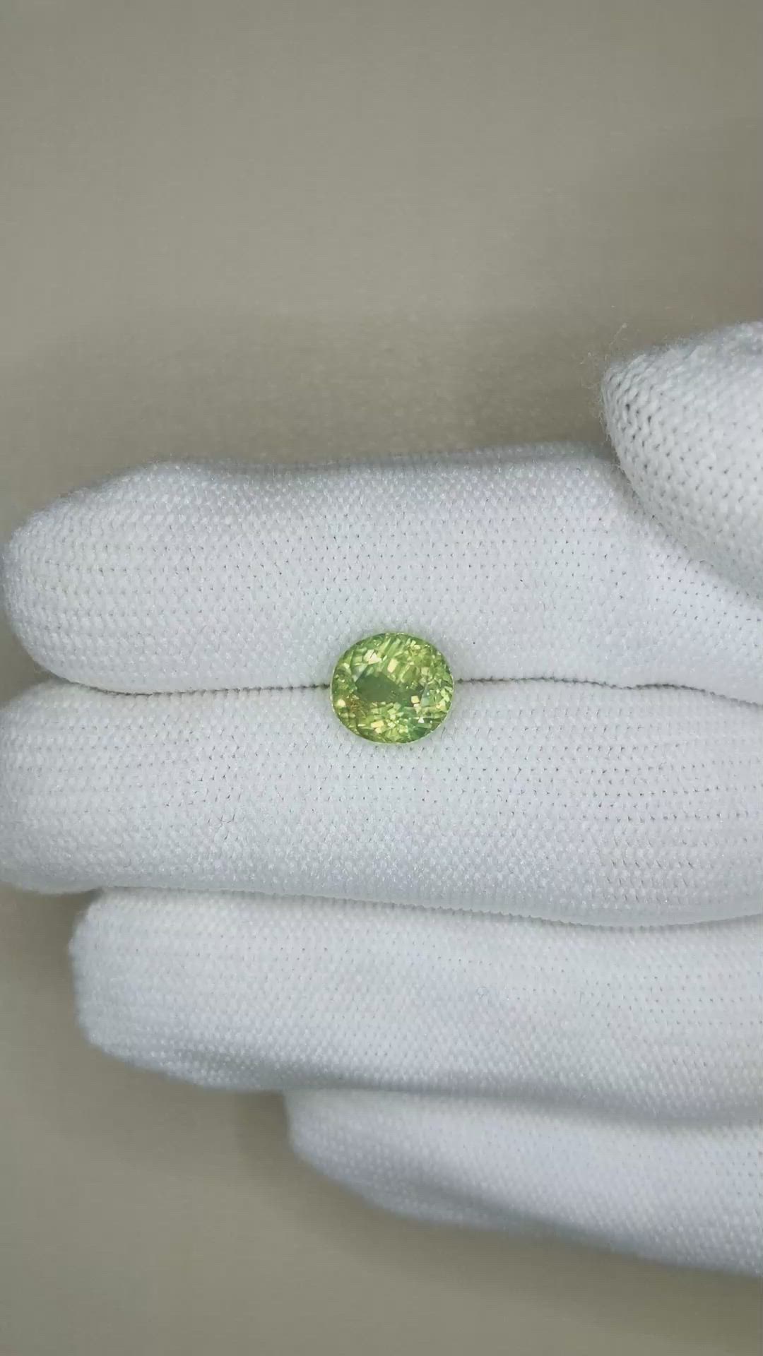 3.10 Ct. Green Zircon from Ceylon (Sri Lanka) Size Video