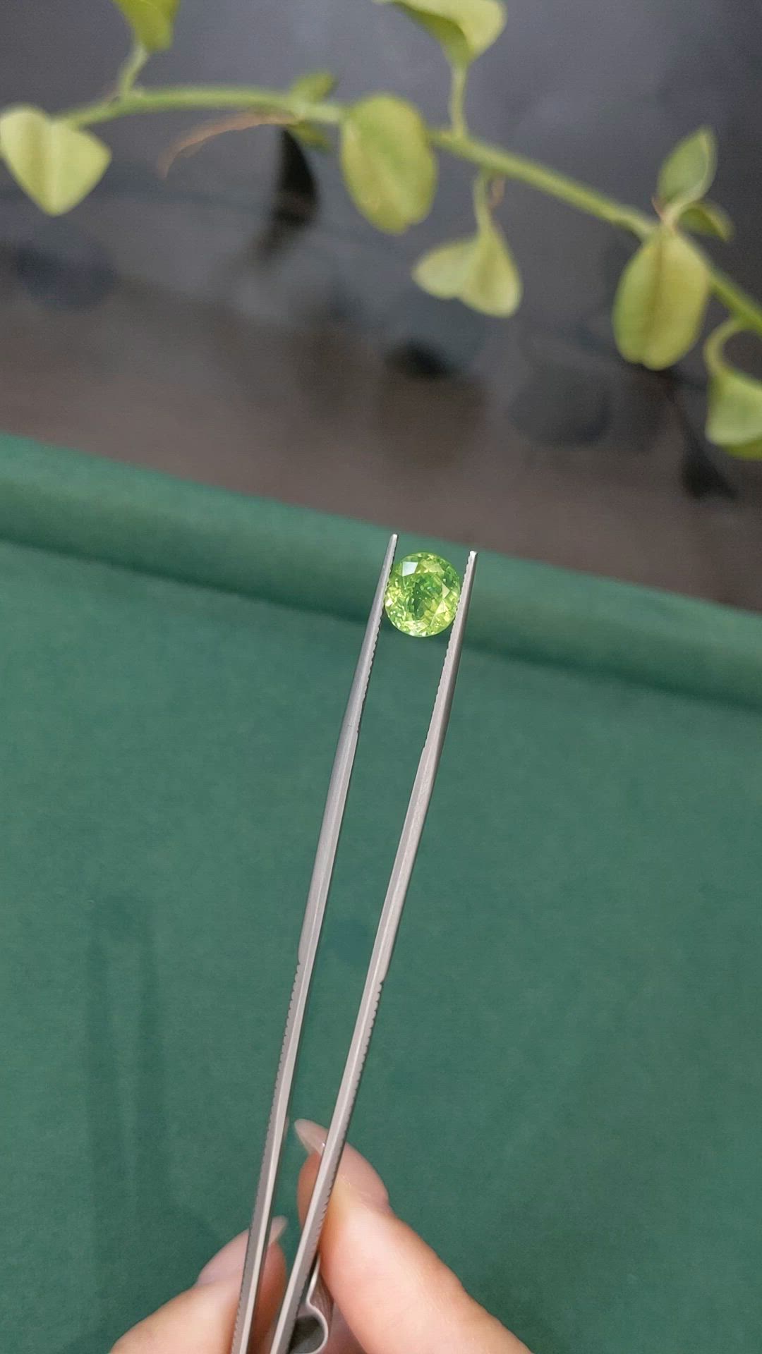 3.10 Ct. Green Zircon from Ceylon (Sri Lanka) Size Video