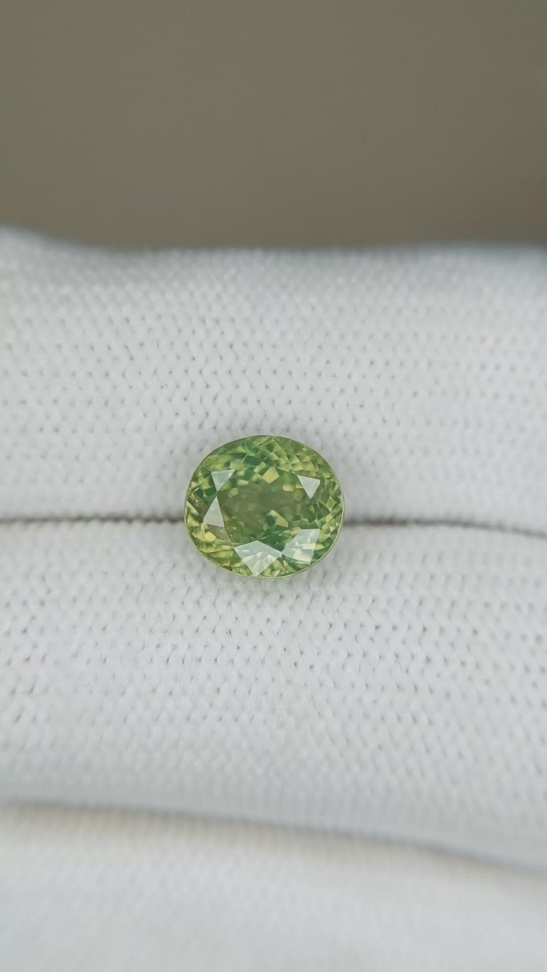 3.10 Ct. Green Zircon from Ceylon (Sri Lanka) Size Video