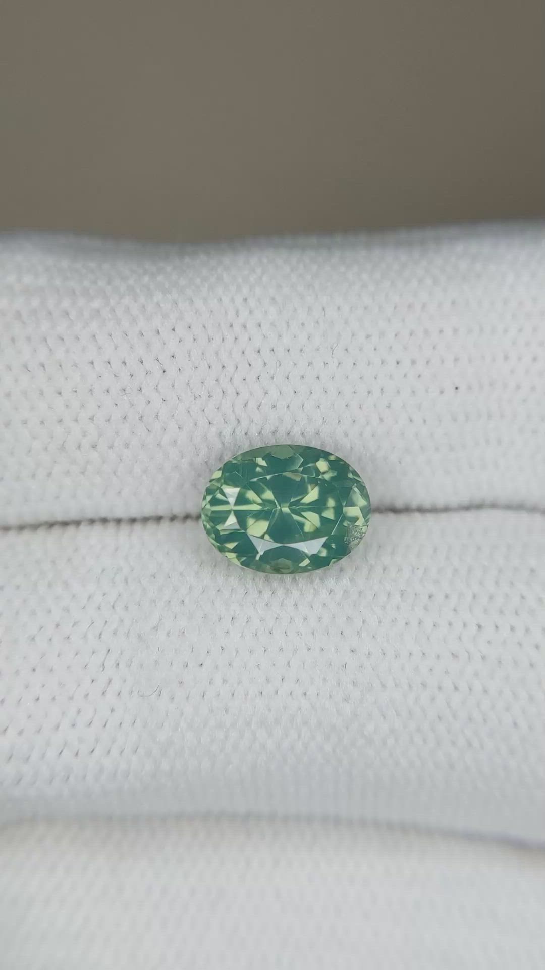2.55 Ct. Green Zircon from Ceylon (Sri Lanka) Size Video