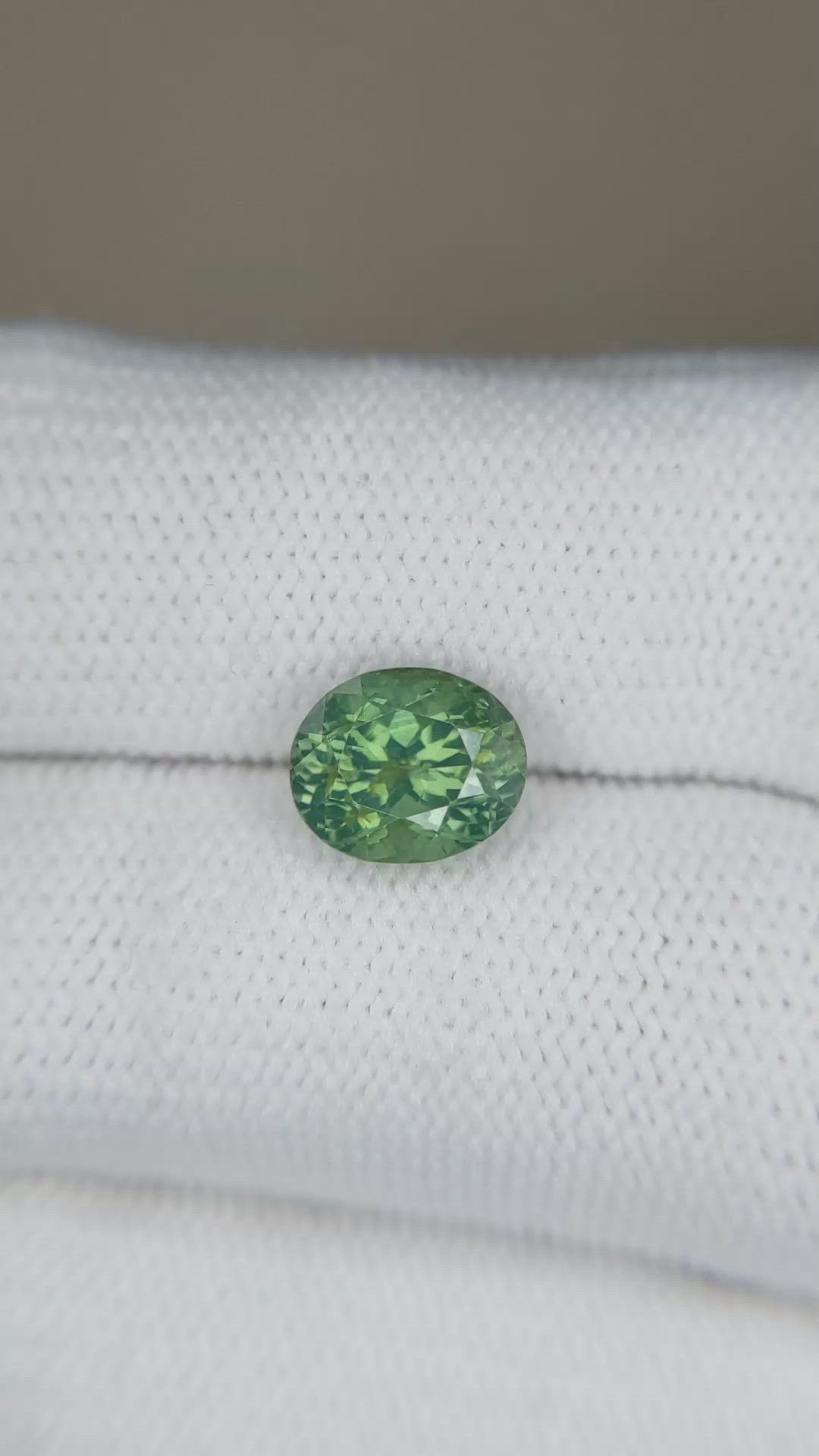 2.75 Ct. Green Zircon from Ceylon (Sri Lanka) Size Video