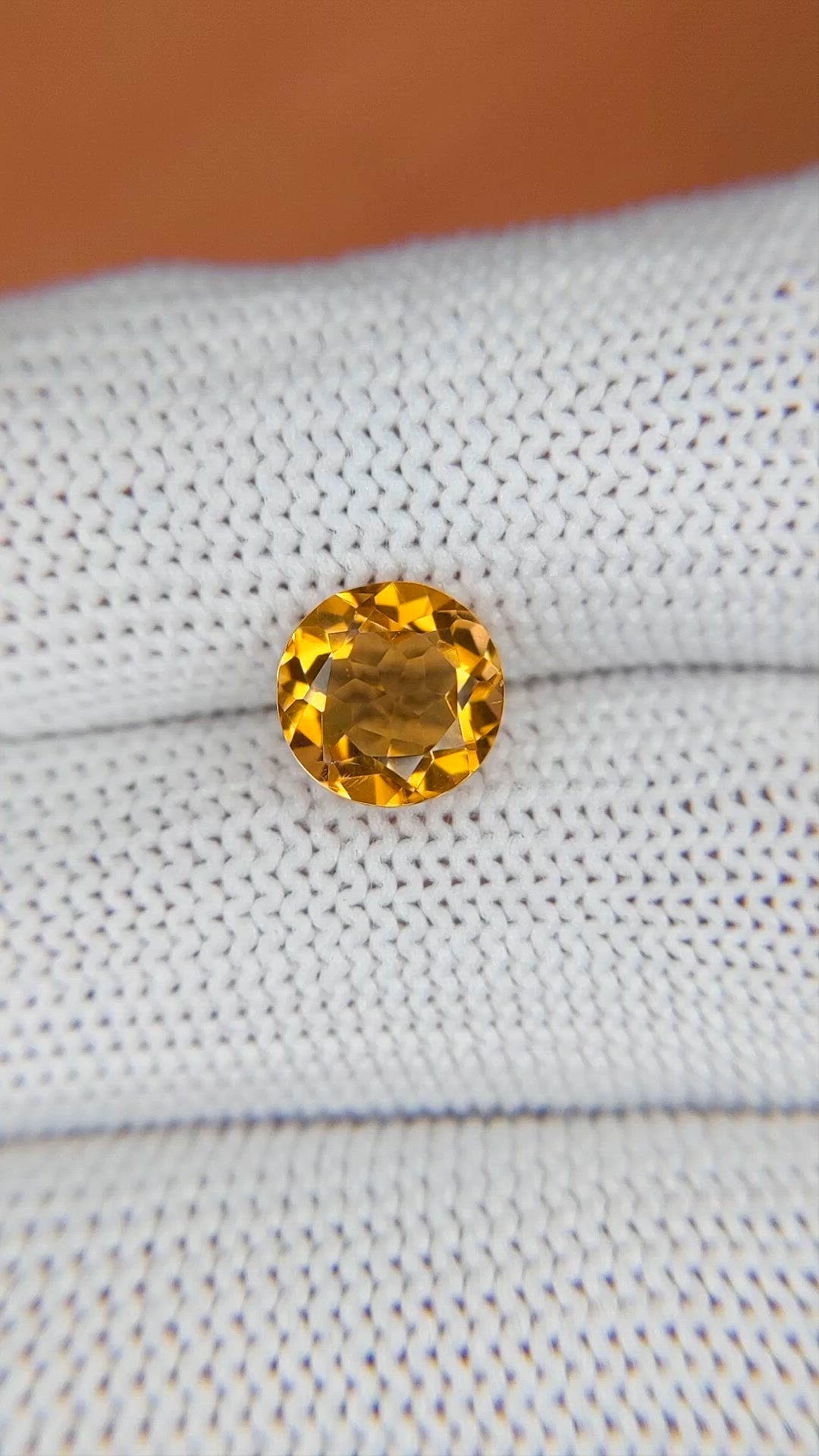 1.73 Ct. Yellowish Orange Citrine from Ceylon (Sri Lanka) Size Video