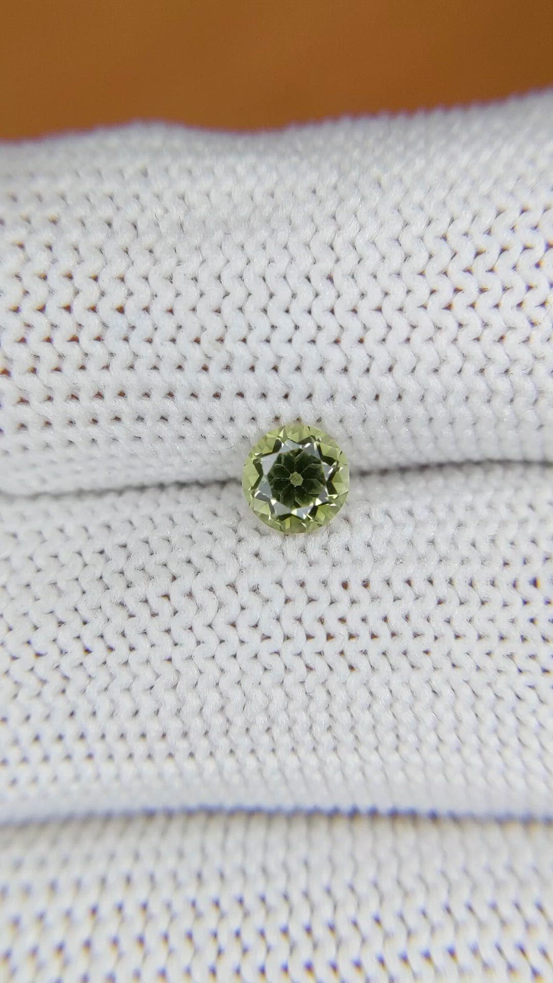 0.48 Ct. Yellowish Green Tourmaline from Ceylon (Sri Lanka) Size Video