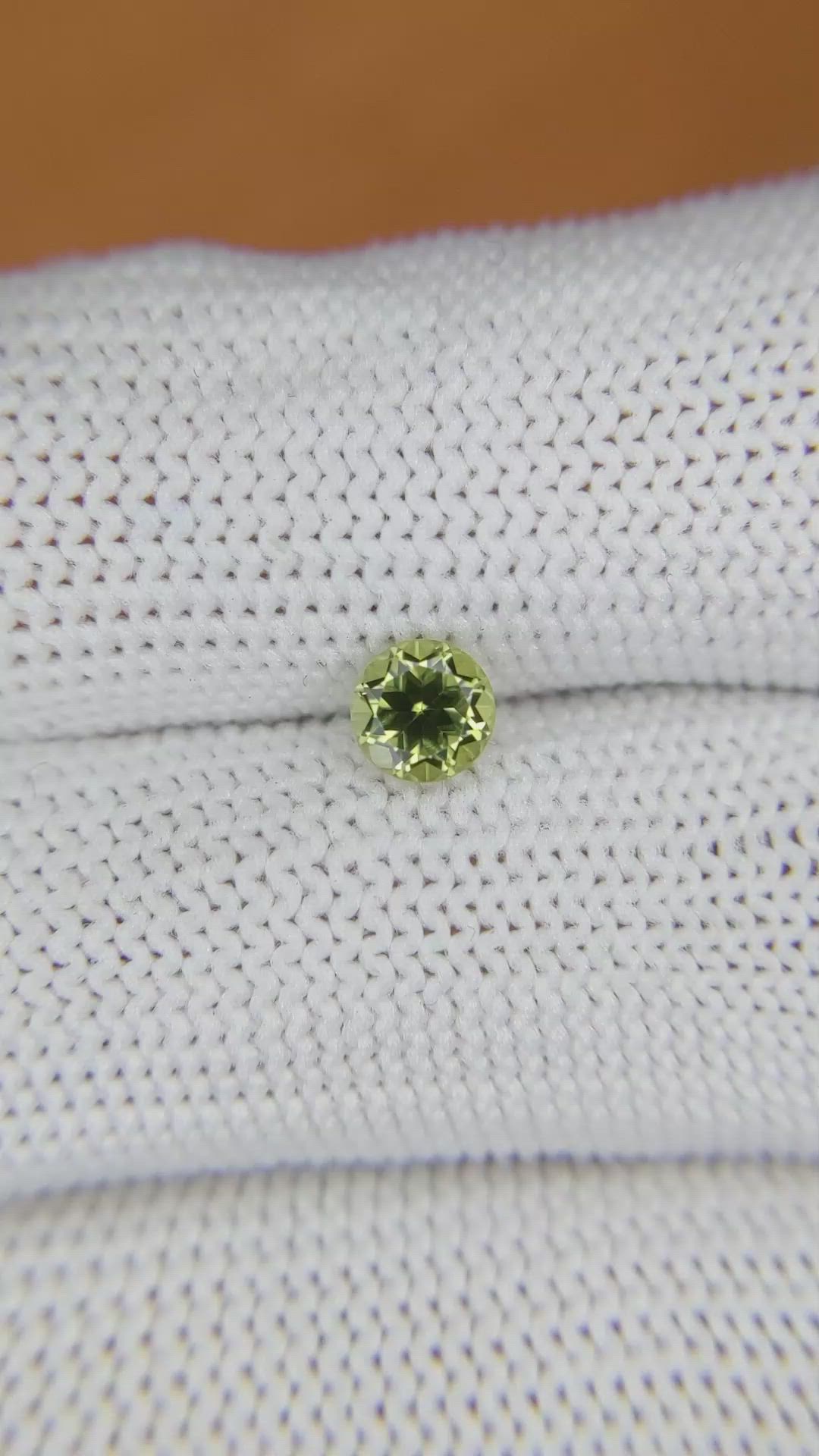 0.57 Ct. Yellowish Green Tourmaline from Ceylon (Sri Lanka) Size Video