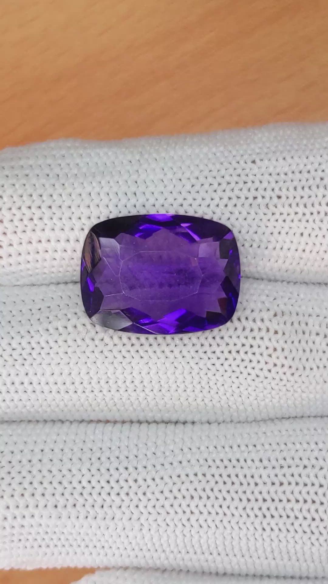 12.00 Ct. Purple Amethyst from Ceylon (Sri Lanka) Size Video