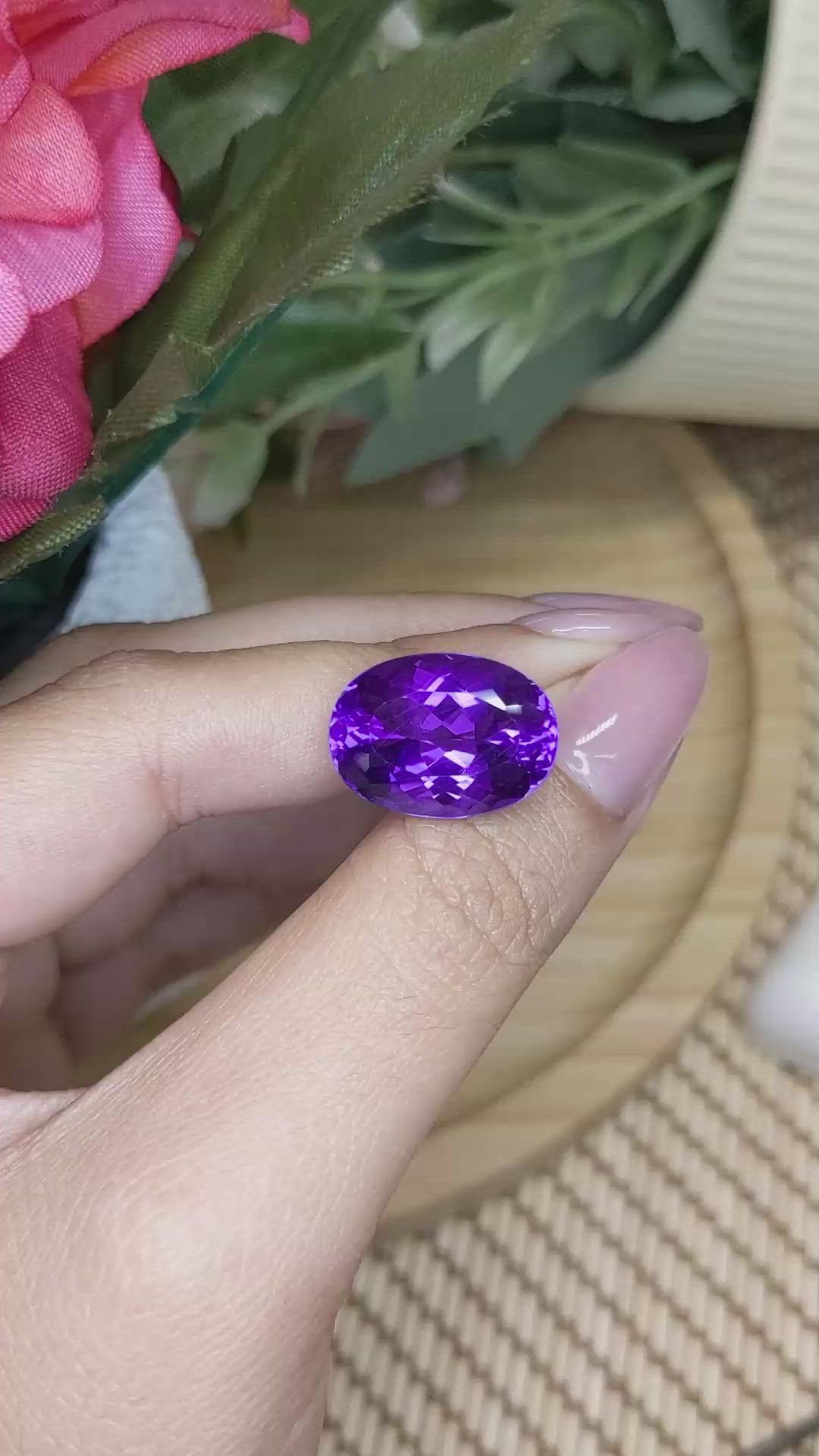 13.25 Ct. Purple Amethyst from Ceylon (Sri Lanka) Size Video
