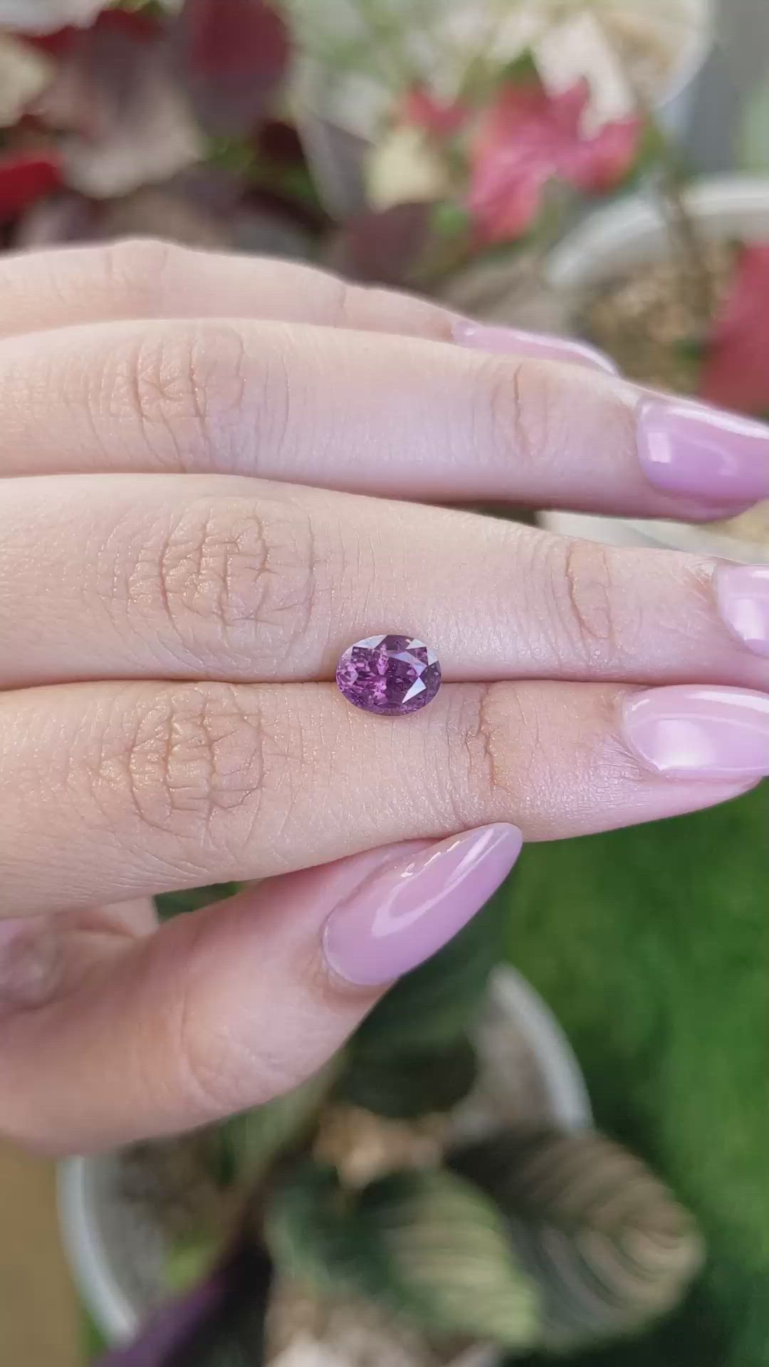 1.82 Ct. Purplish Pink Spinel from Ceylon (Sri Lanka) Size Video