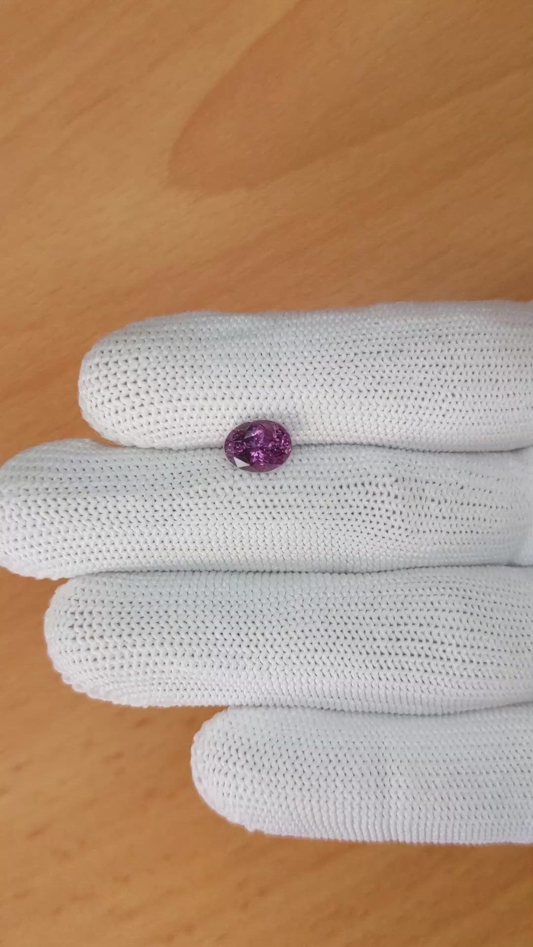 1.82 Ct. Purplish Pink Spinel from Ceylon (Sri Lanka) Size Video