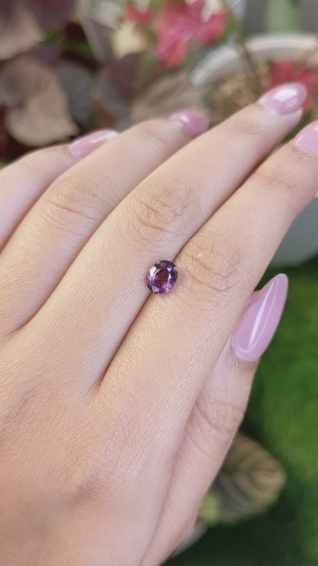 1.15 Ct. Purplish Pink Spinel from Ceylon (Sri Lanka) Size Video