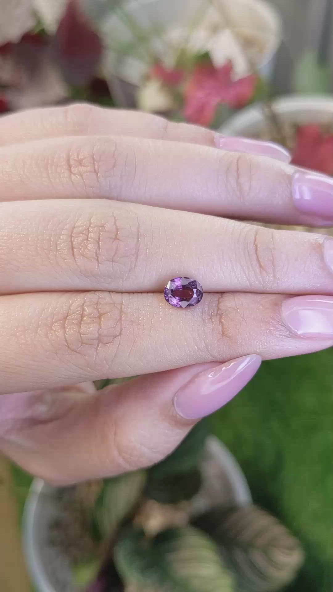1.15 Ct. Purplish Pink Spinel from Ceylon (Sri Lanka) Size Video