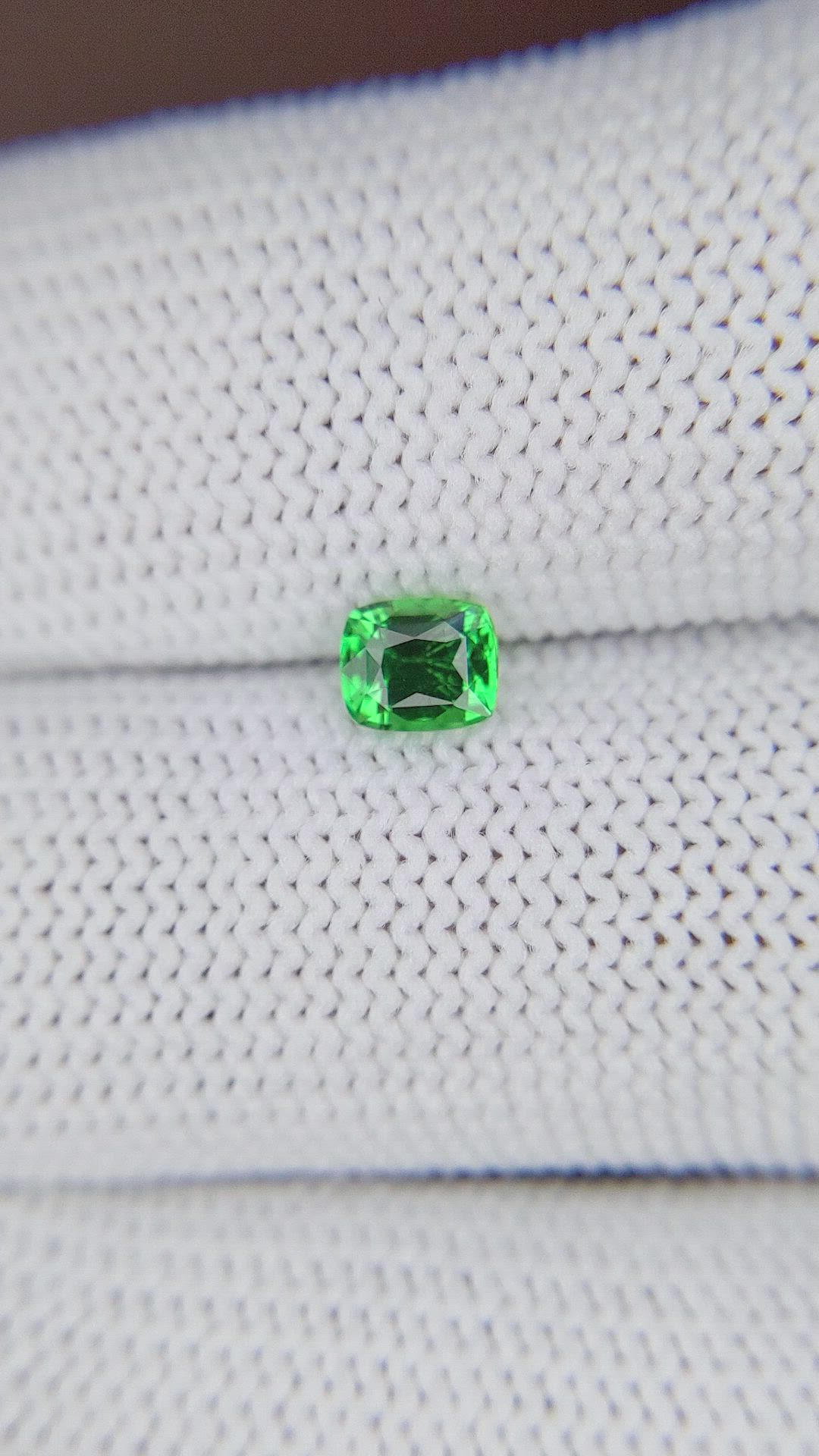 0.52 Ct. Tsavorite Garnet from Tanzania Size Video