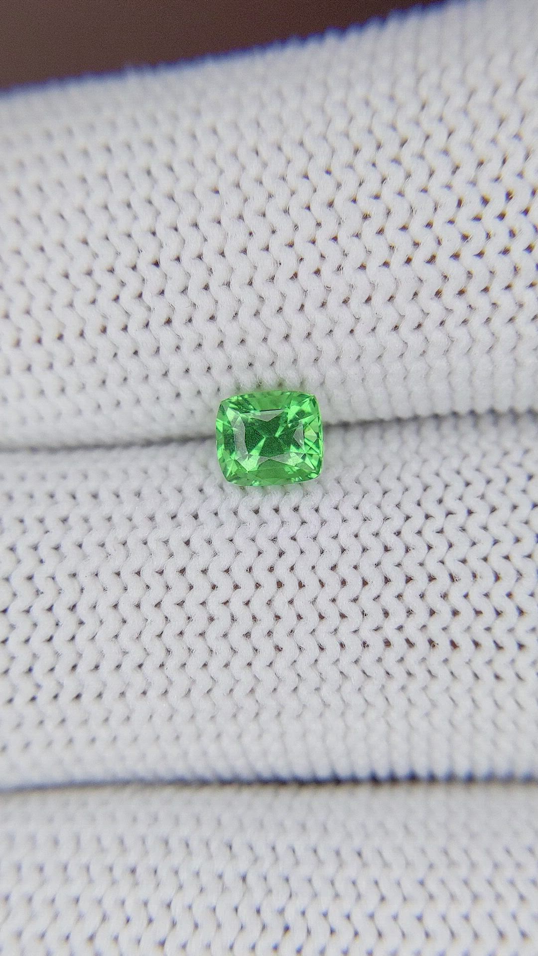 0.57 Ct. Tsavorite Garnet from Tanzania Size Video