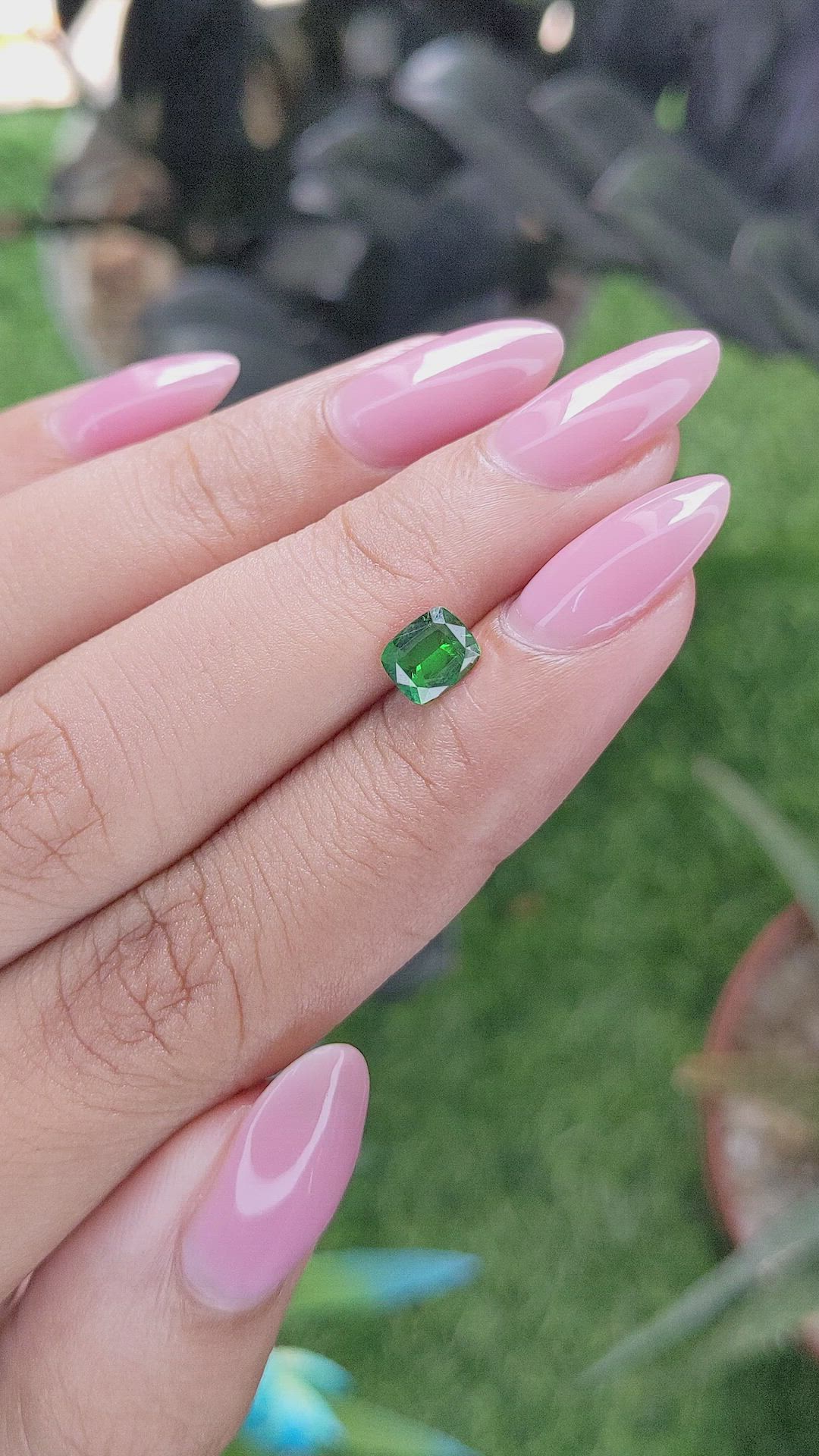 0.75 Ct. Tsavorite Garnet from Tanzania Size Video