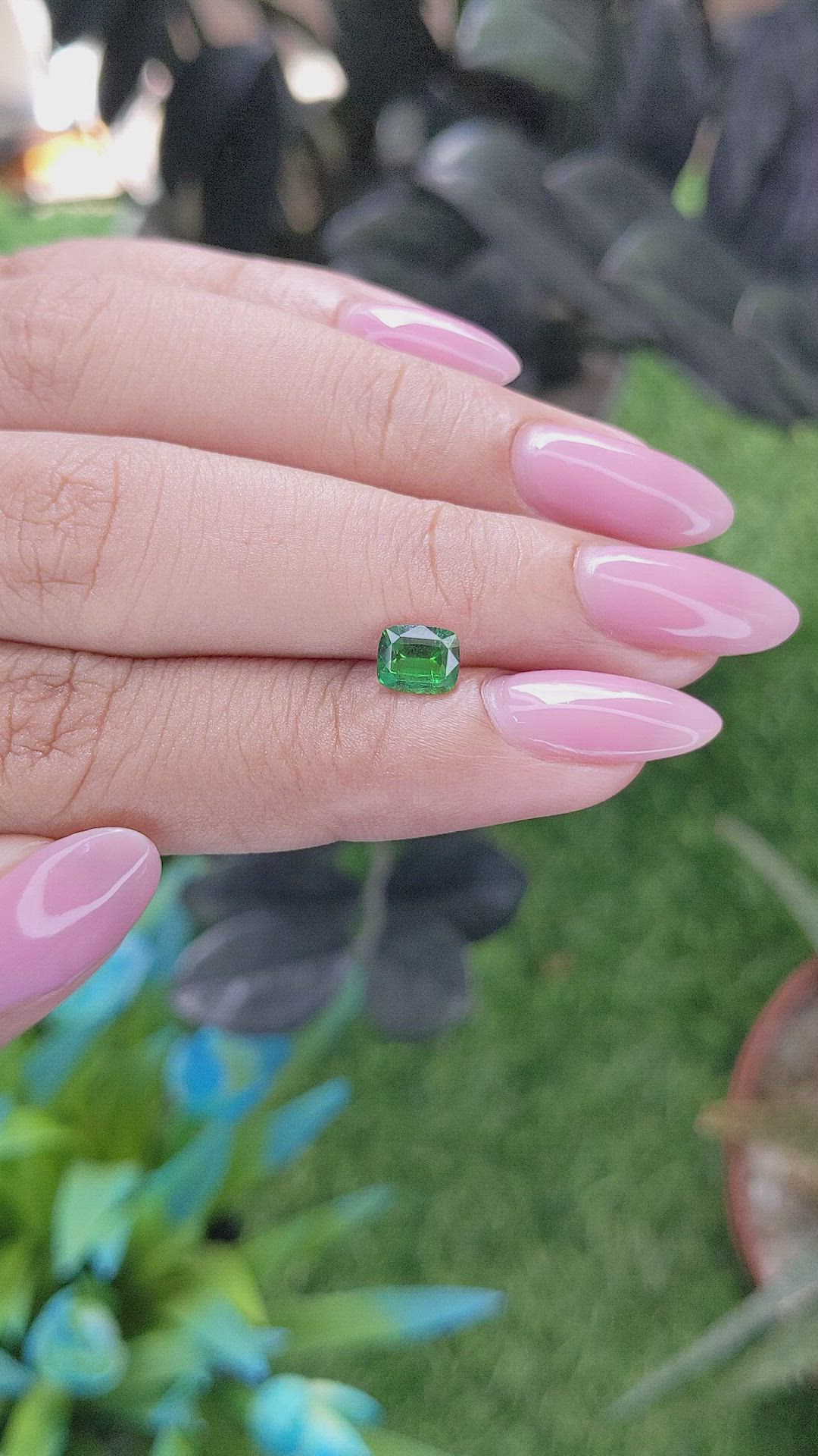 0.75 Ct. Tsavorite Garnet from Tanzania Size Video