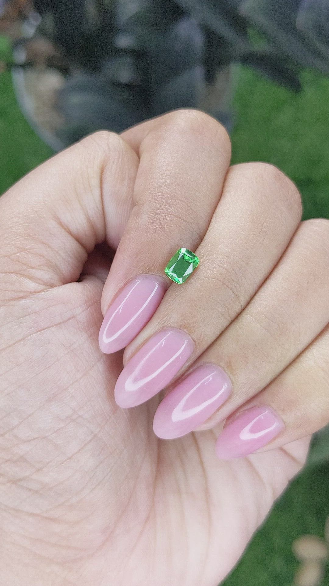0.87 Ct. Tsavorite Garnet from Tanzania Size Video