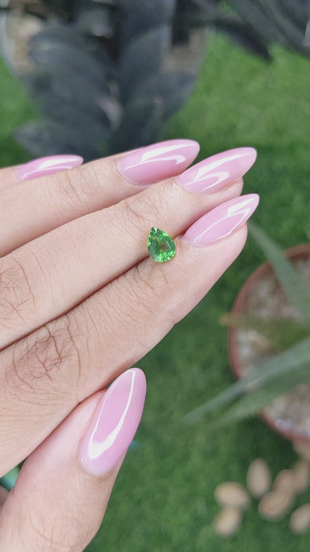 0.90 Ct. Tsavorite Garnet from Tanzania Size Video