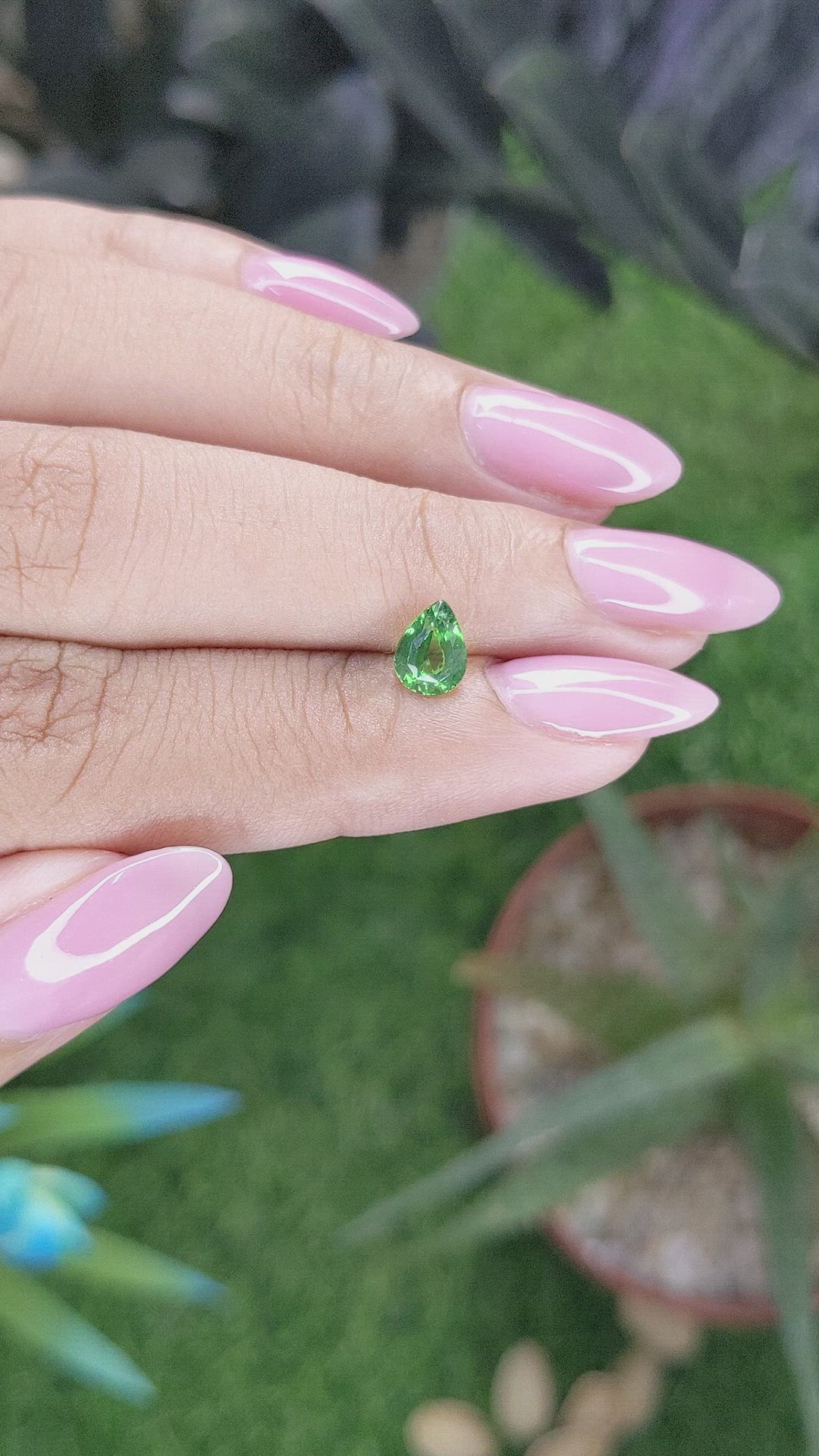 0.90 Ct. Tsavorite Garnet from Tanzania Size Video