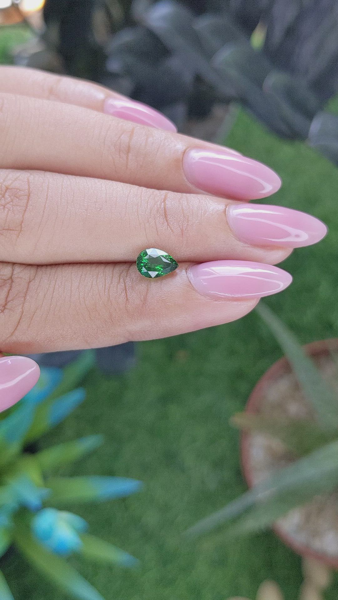 0.94 Ct. Tsavorite Garnet from Tanzania Size Video