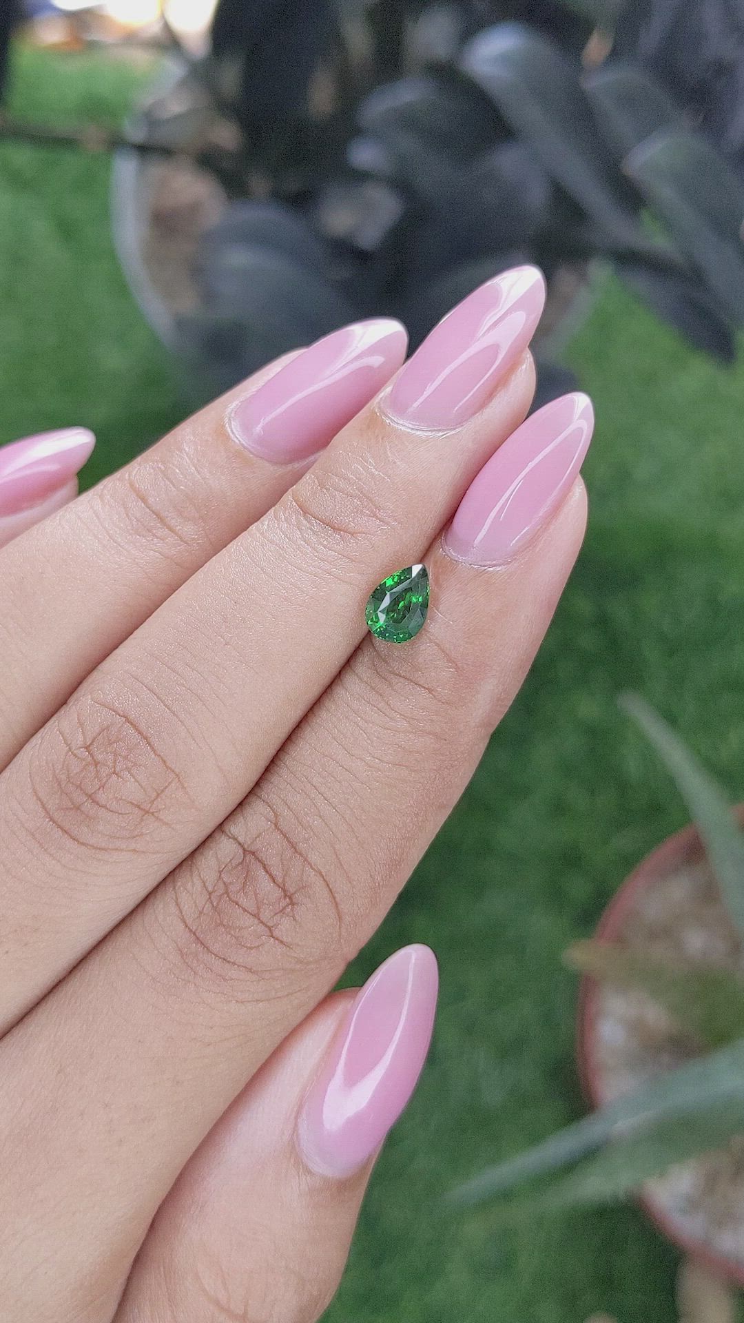 0.94 Ct. Tsavorite Garnet from Tanzania Size Video