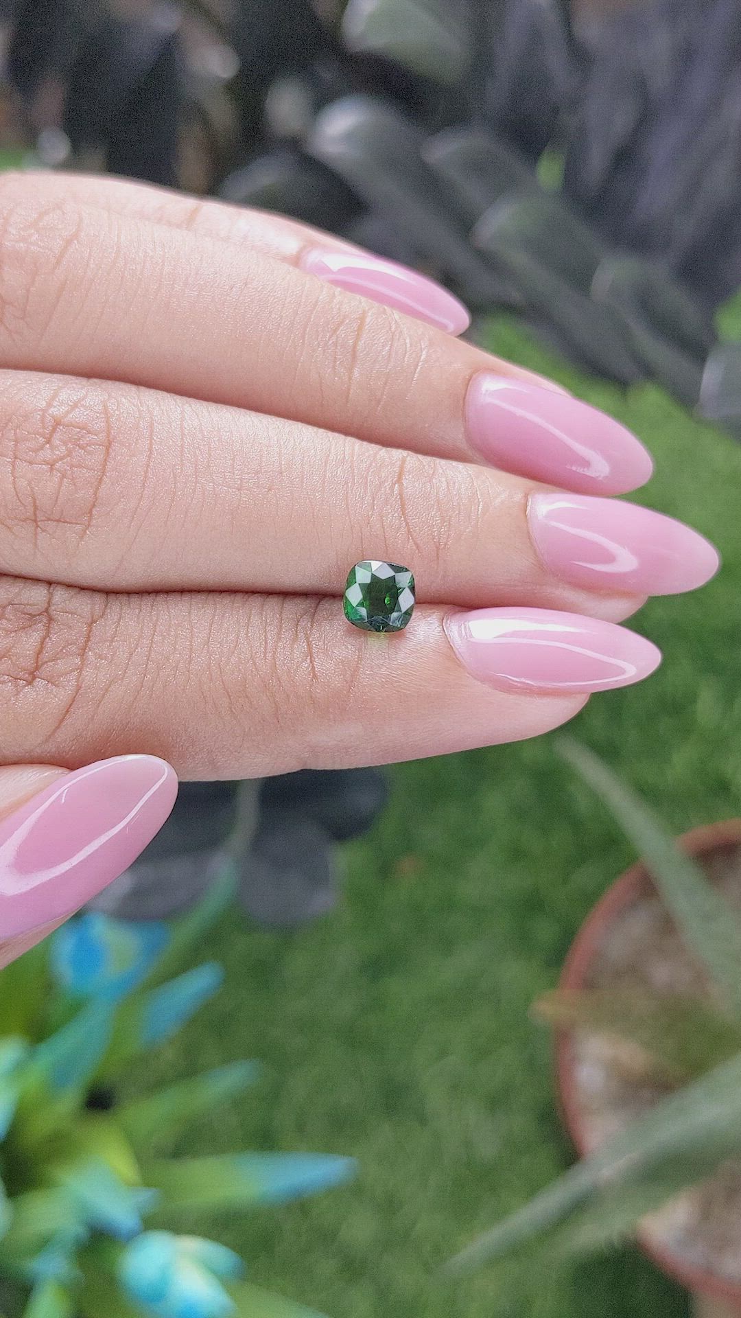 1.01 Ct. Tsavorite Garnet from Tanzania Size Video