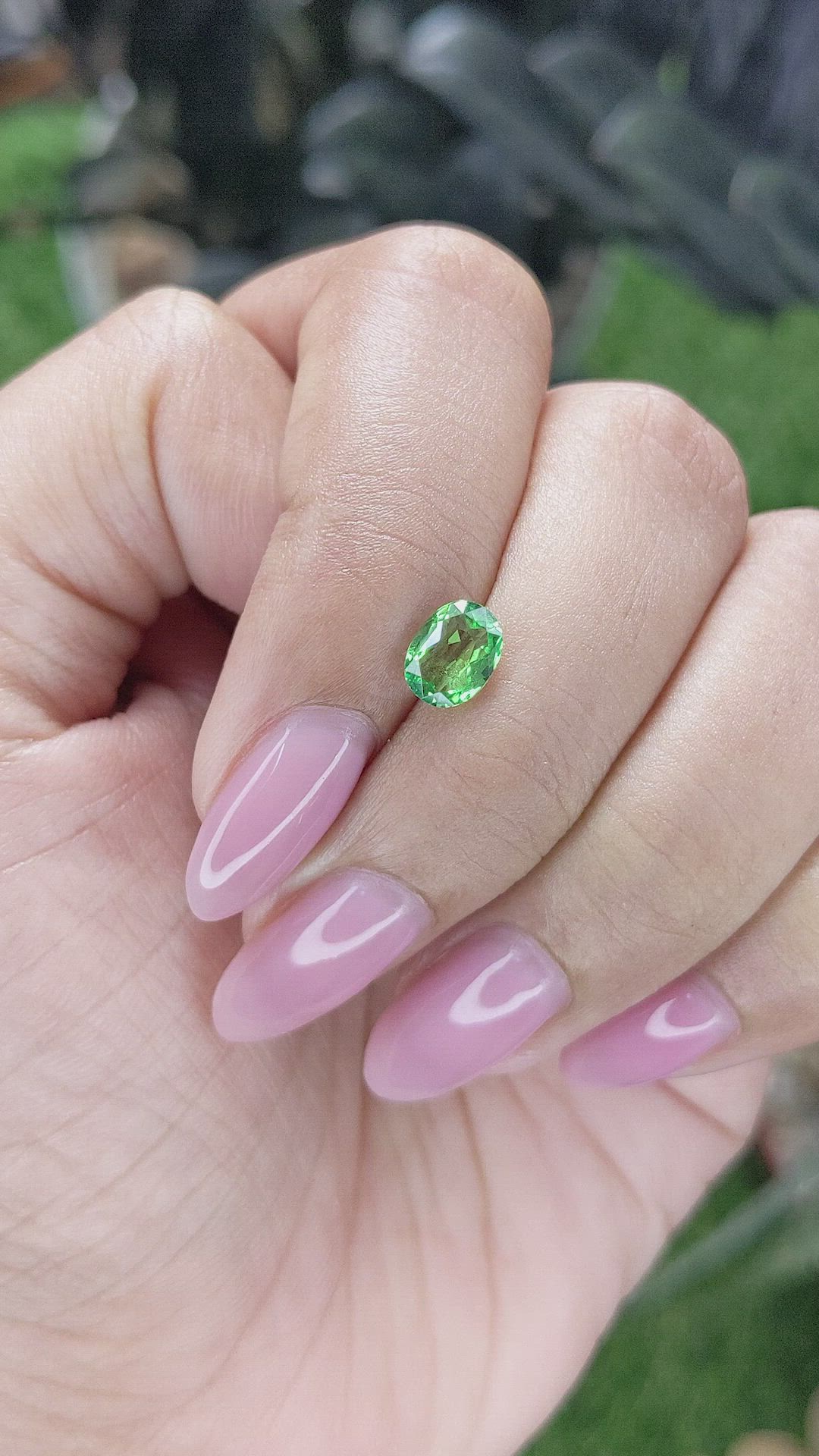 1.05 Ct. Tsavorite Garnet from Tanzania Size Video