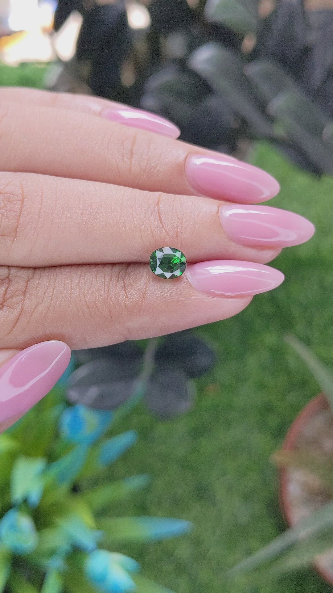 1.08 Ct. Tsavorite Garnet from Tanzania Size Video