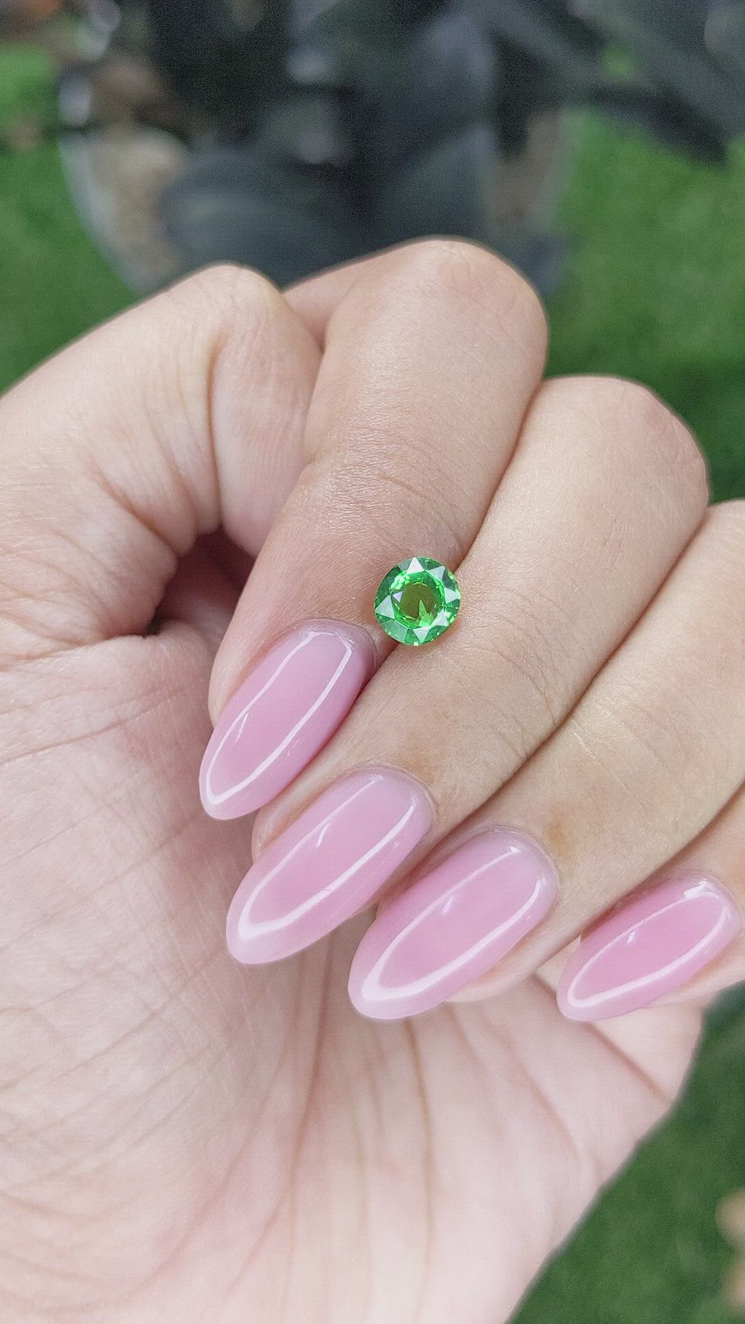 1.06 Ct. Tsavorite Garnet from Tanzania Size Video