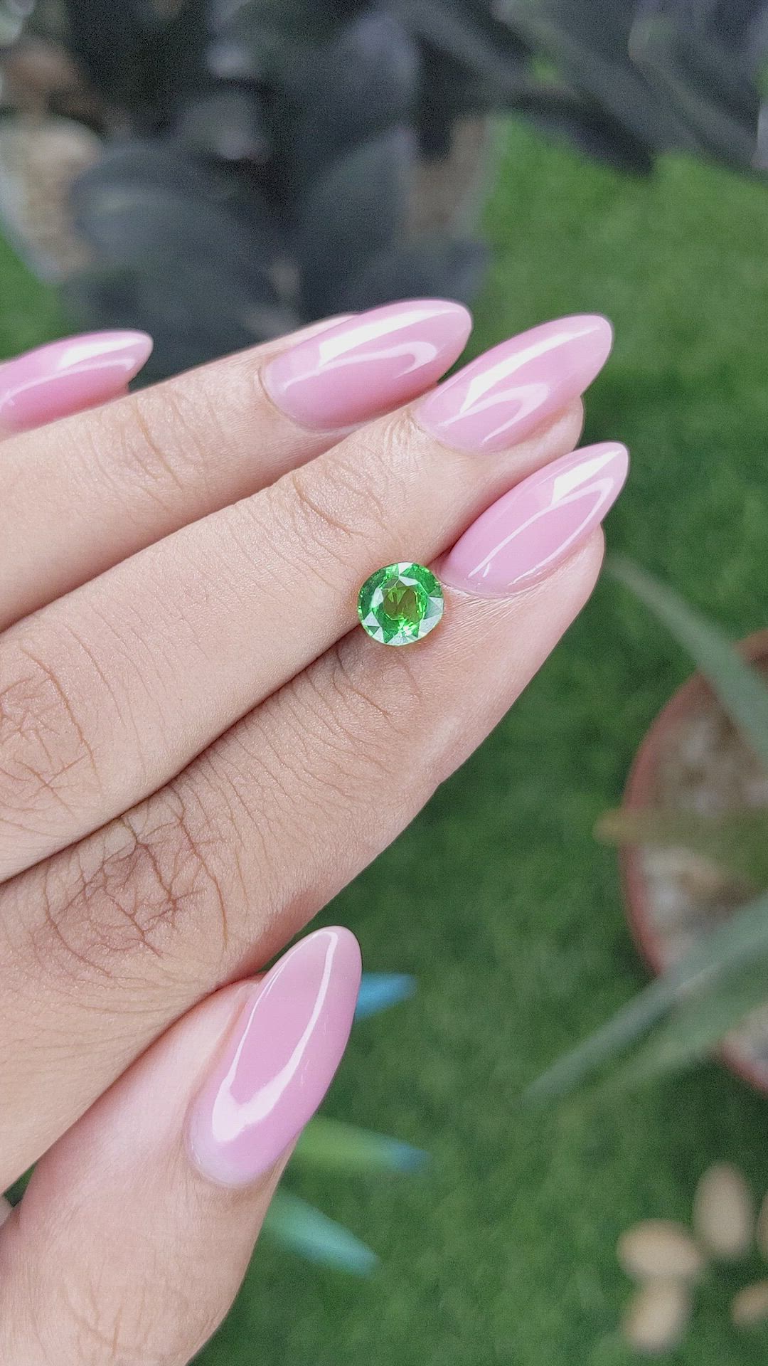 1.06 Ct. Tsavorite Garnet from Tanzania Size Video