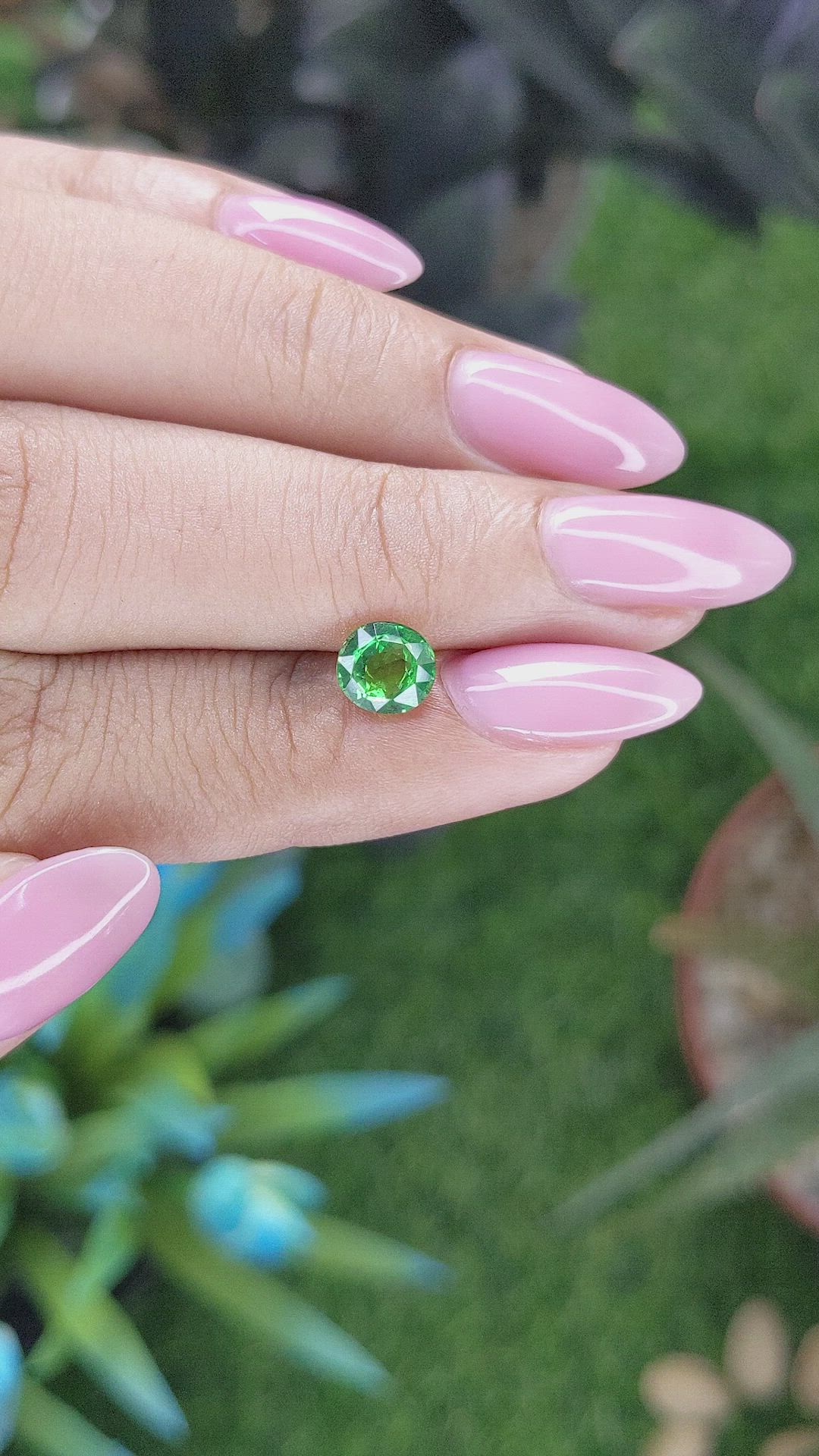 1.06 Ct. Tsavorite Garnet from Tanzania Size Video