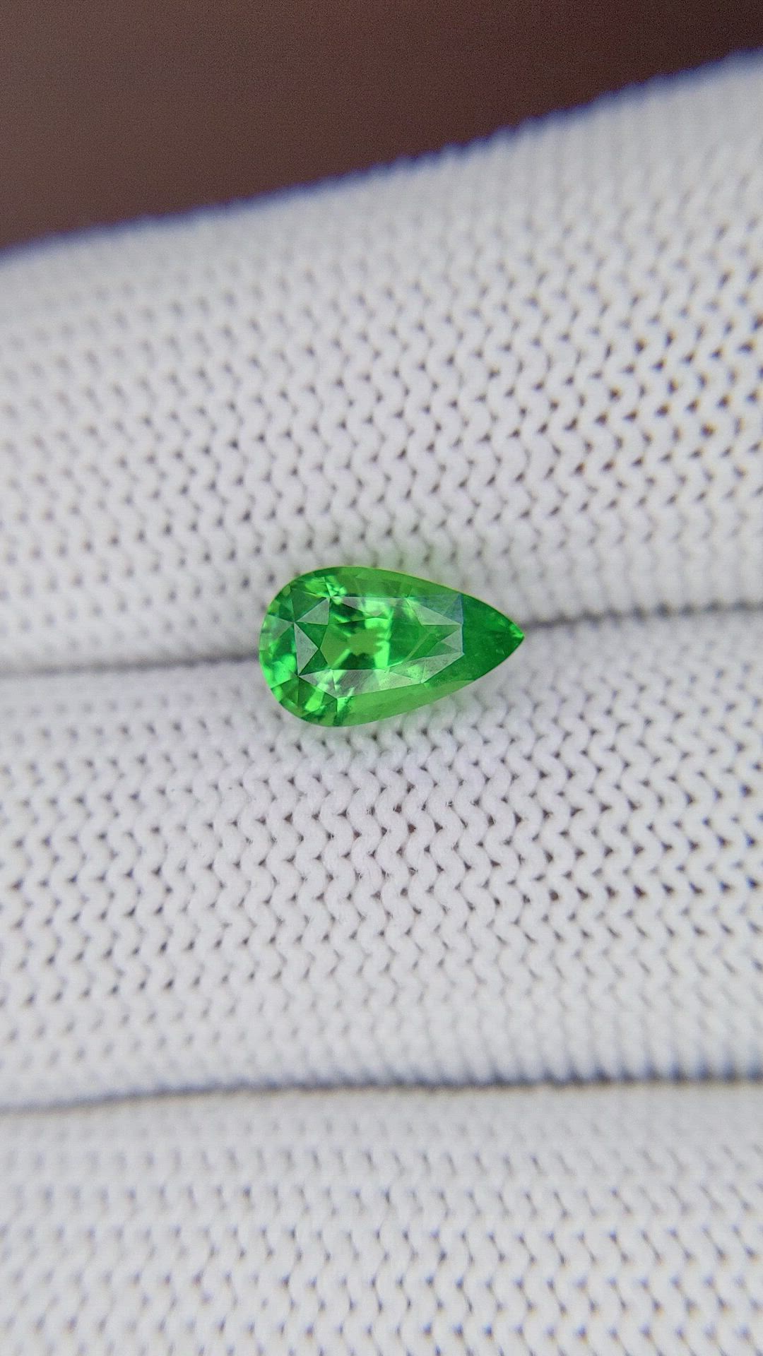 1.36 Ct. Tsavorite Garnet from Tanzania Size Video