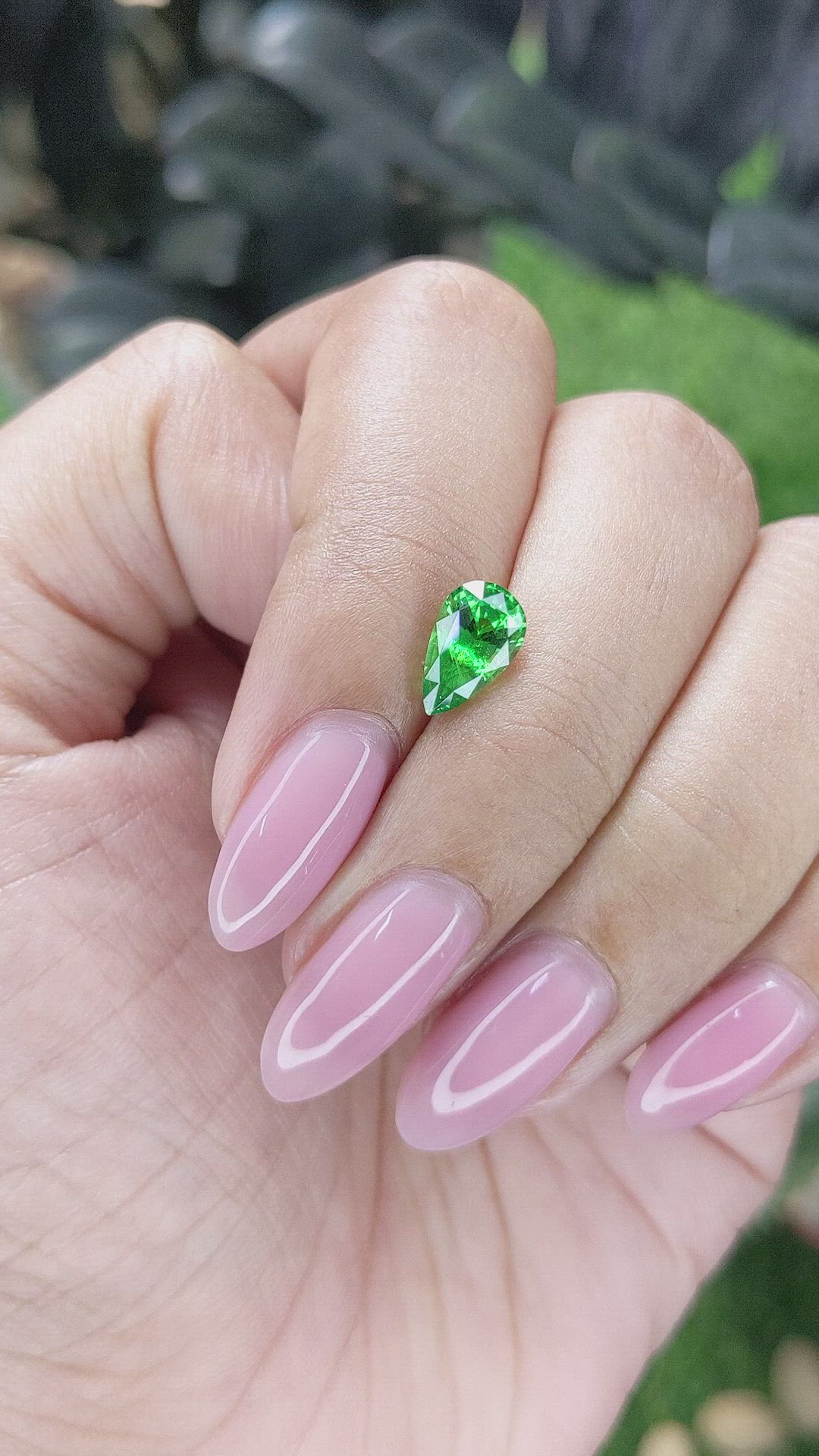 1.36 Ct. Tsavorite Garnet from Tanzania Size Video
