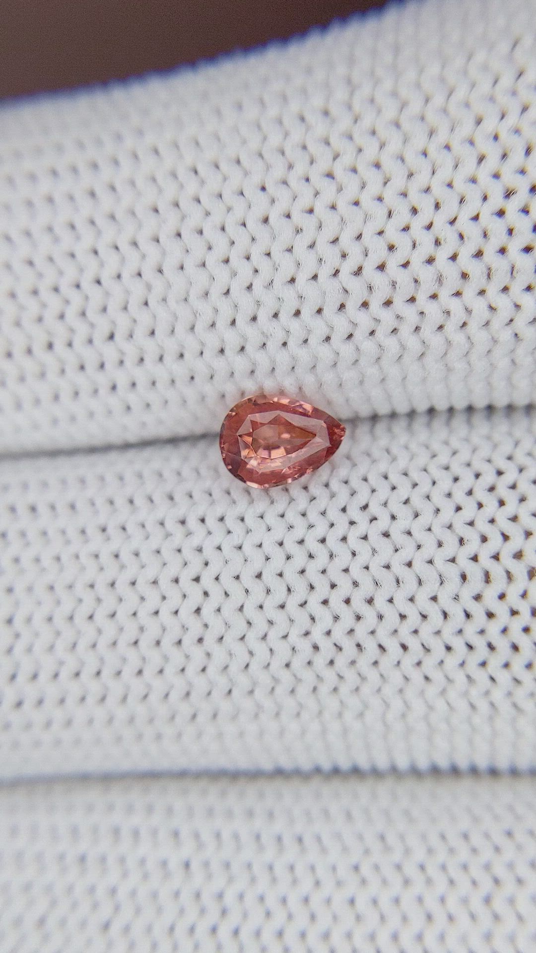 0.55 Ct. Reddish Orange Spessartite Garnet from Tanzania Size Video
