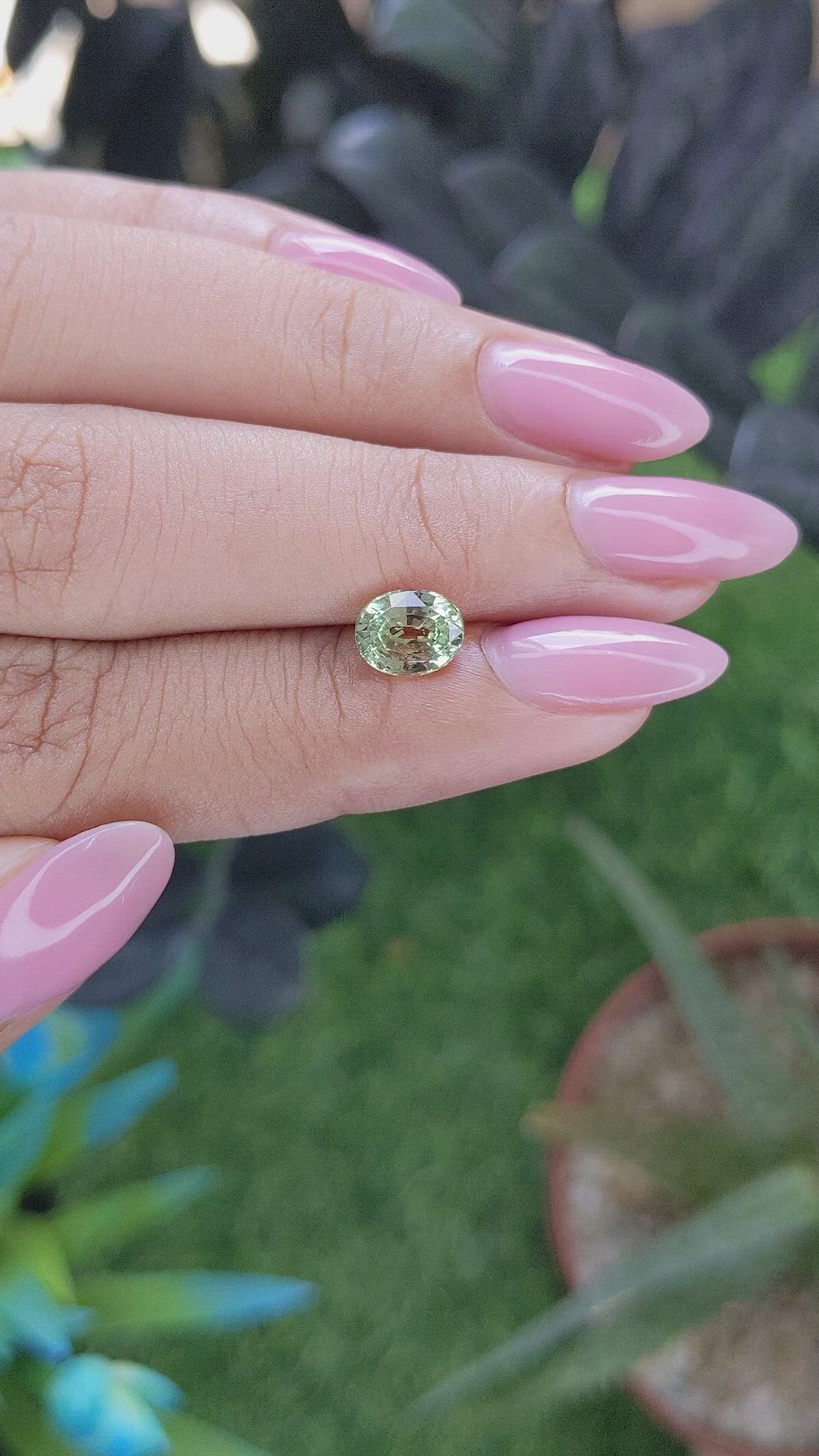 1.41 Ct. Yellowish Green Chrysoberyl from Tanzania Size Video