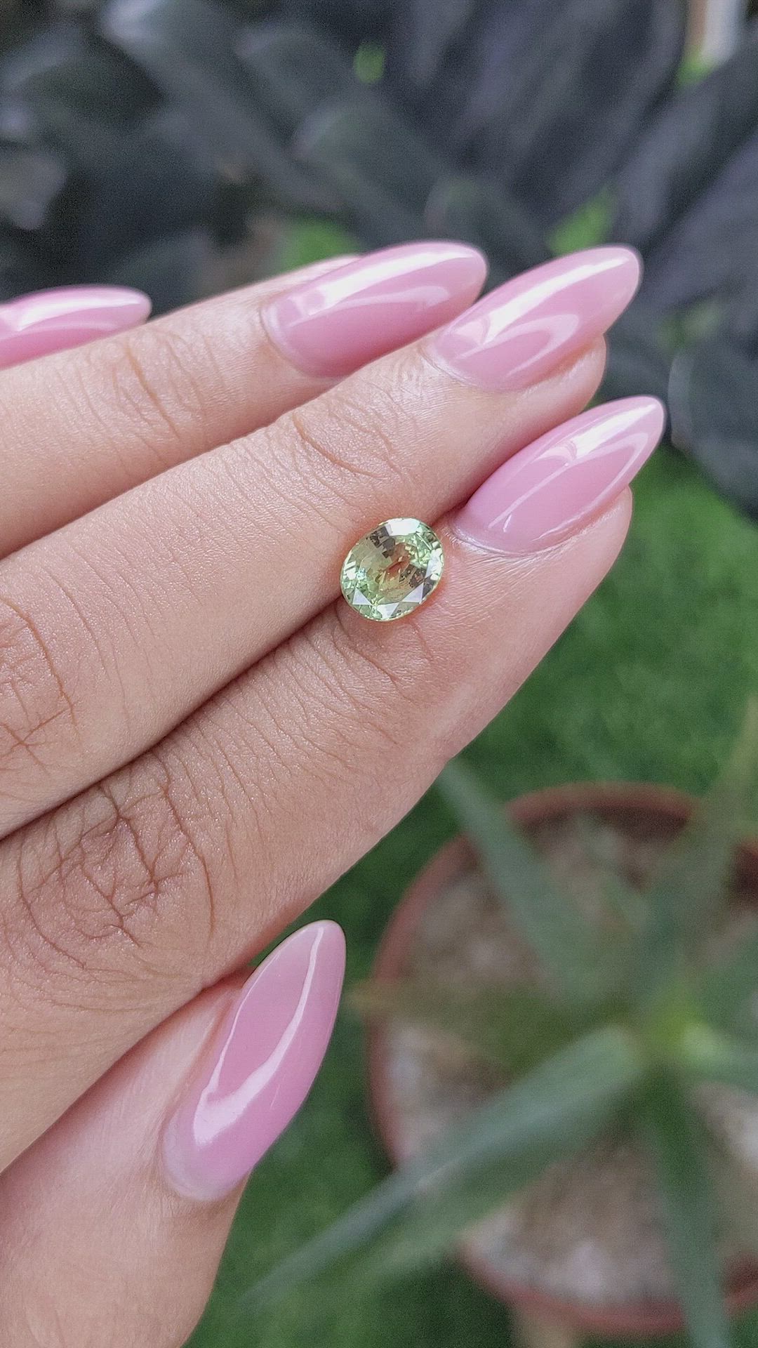 1.41 Ct. Yellowish Green Chrysoberyl from Tanzania Size Video