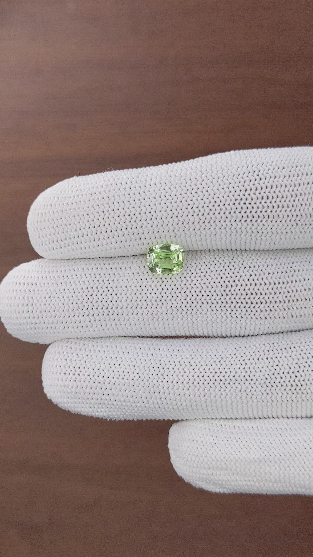 1.63 Ct. Yellowish Green Chrysoberyl from Tanzania Size Video