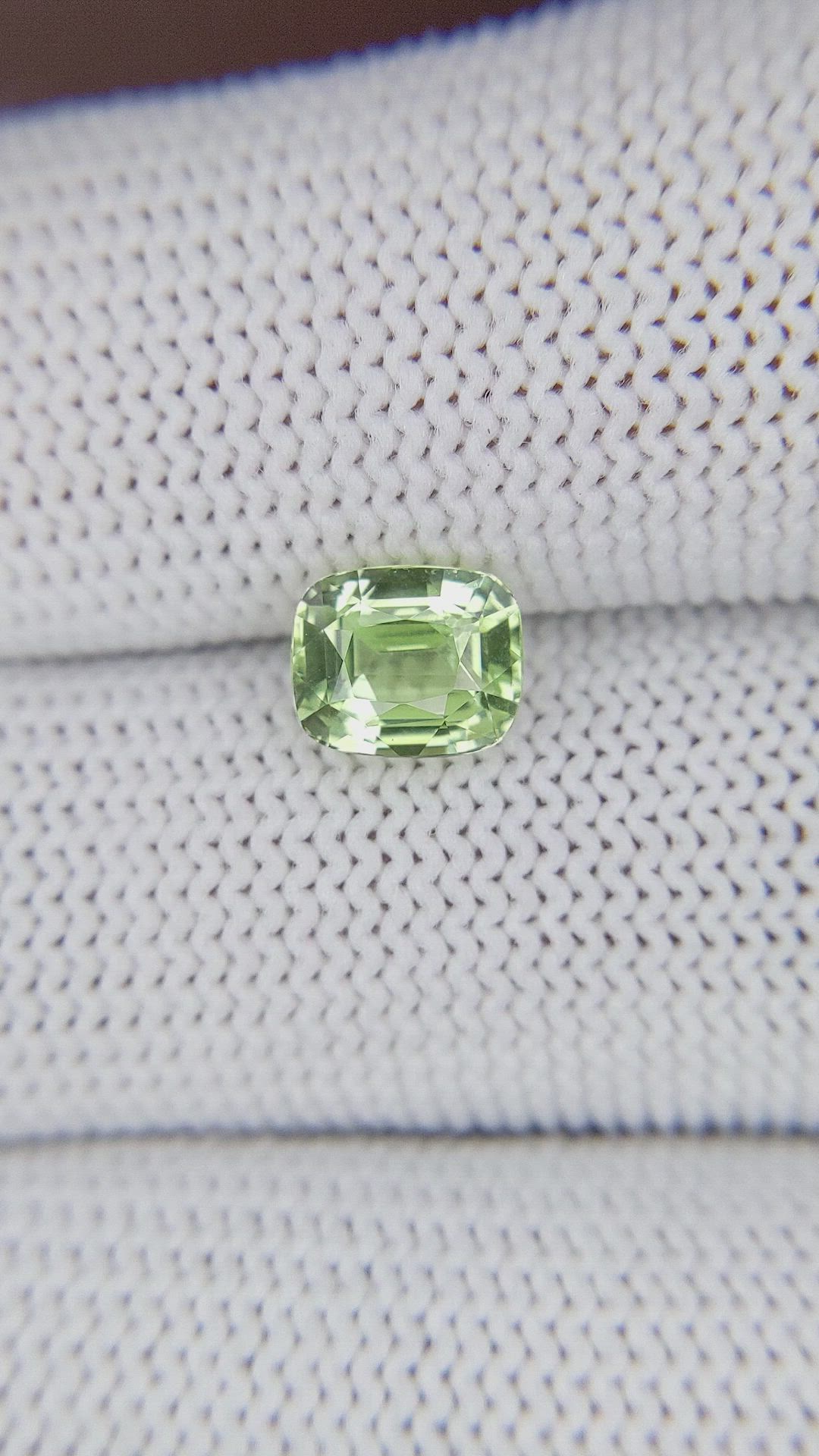 1.63 Ct. Yellowish Green Chrysoberyl from Tanzania Size Video