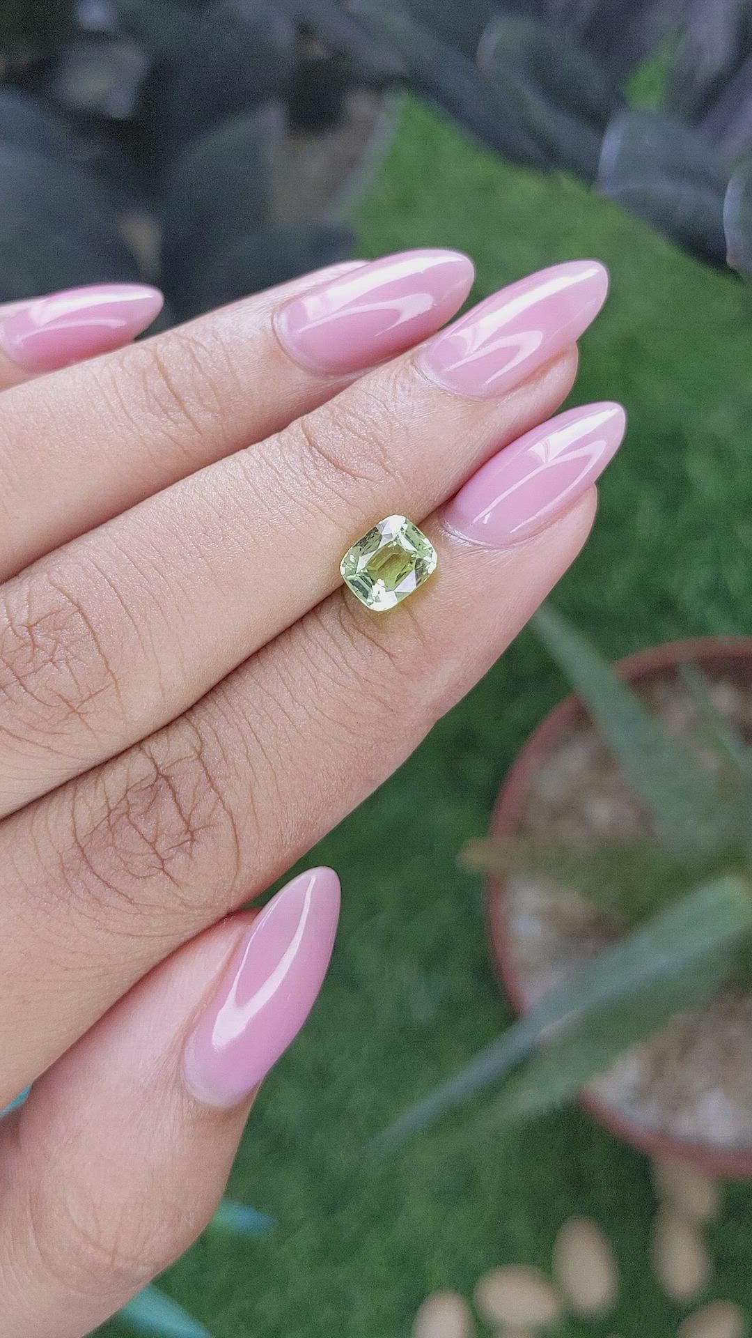1.63 Ct. Yellowish Green Chrysoberyl from Tanzania Size Video