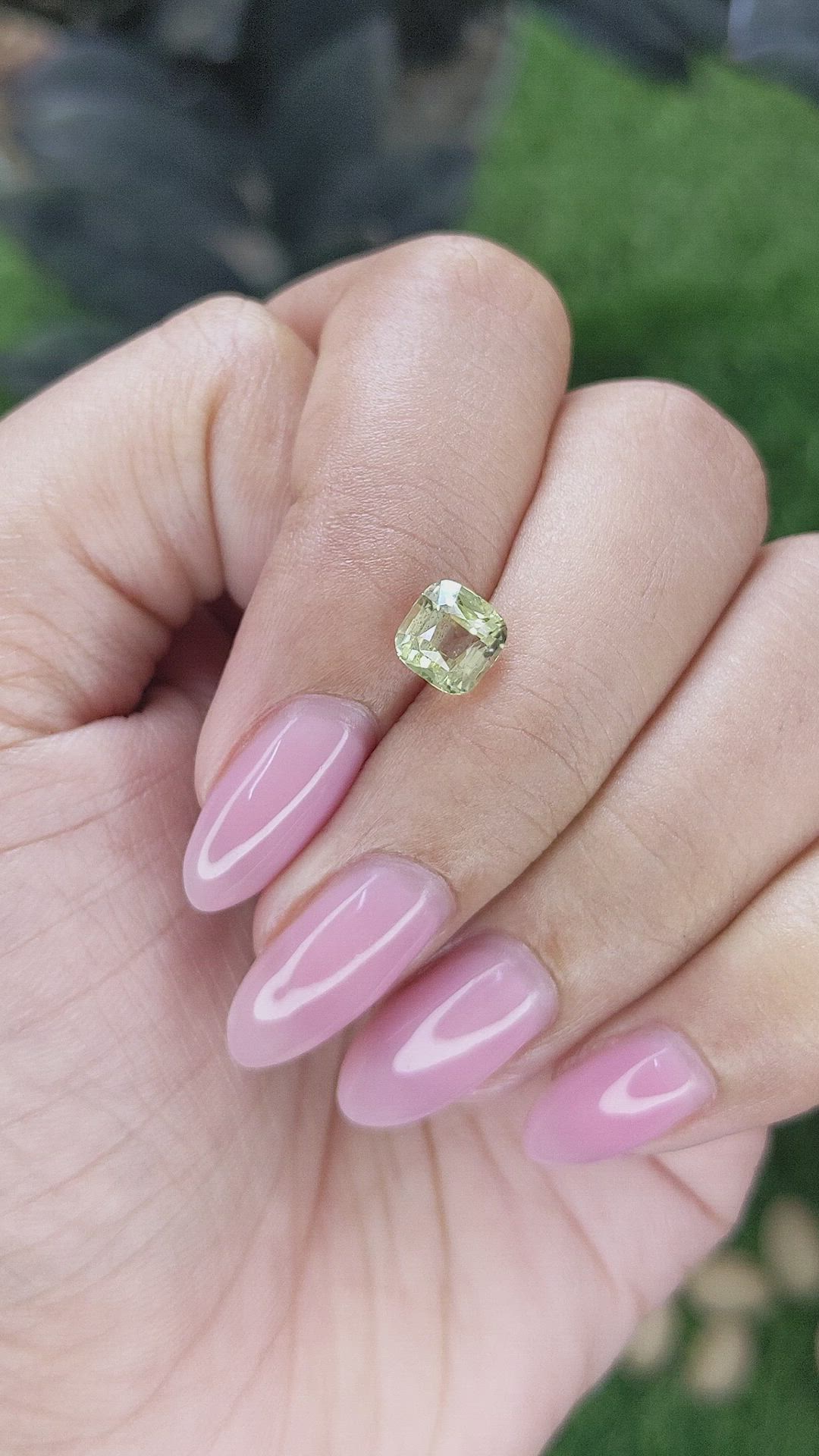 1.79 Ct. Yellowish Green Chrysoberyl from Tanzania Size Video