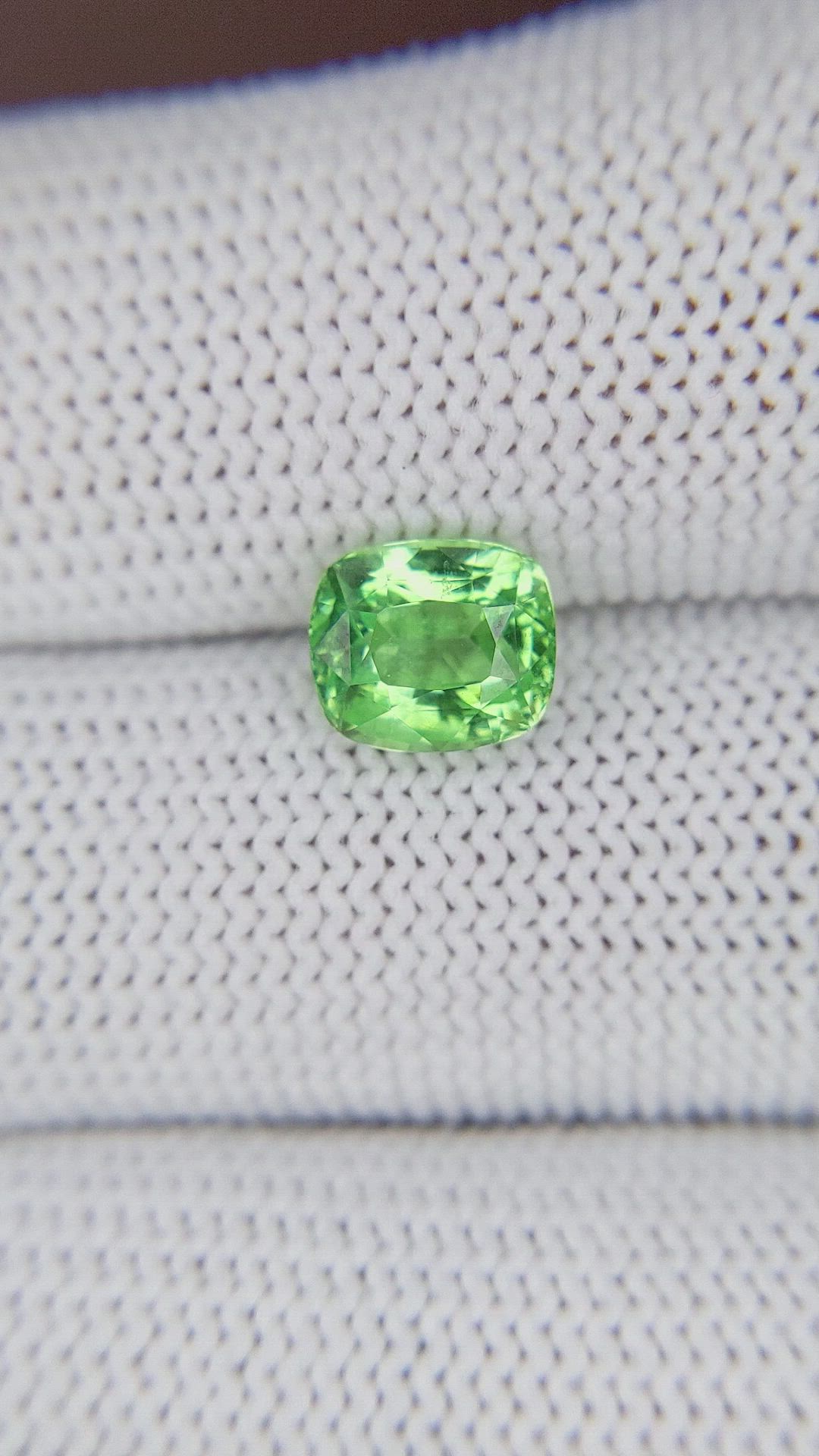 2.05 Ct. Green Grossular Garnet from Tanzania Size Video