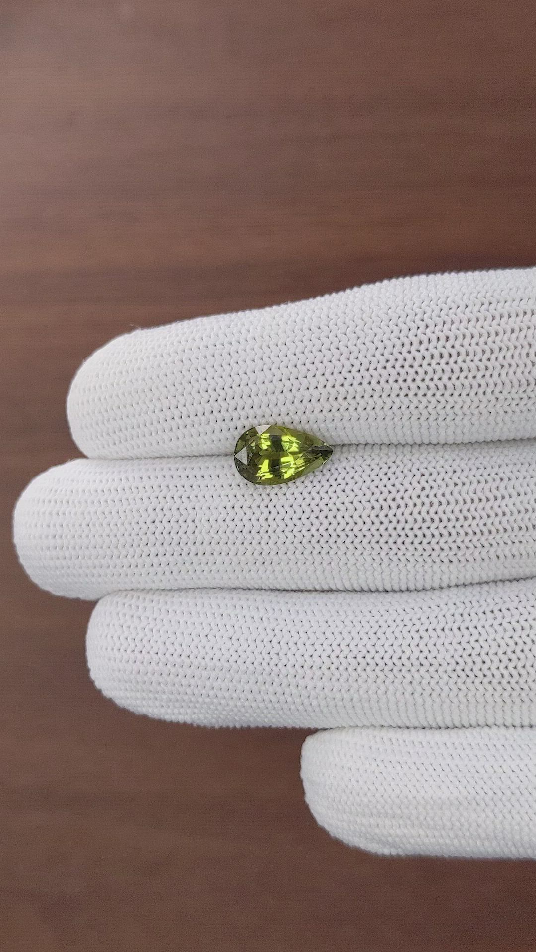 2.62 Ct. Yellowish Green Chrysoberyl from Tanzania Size Video