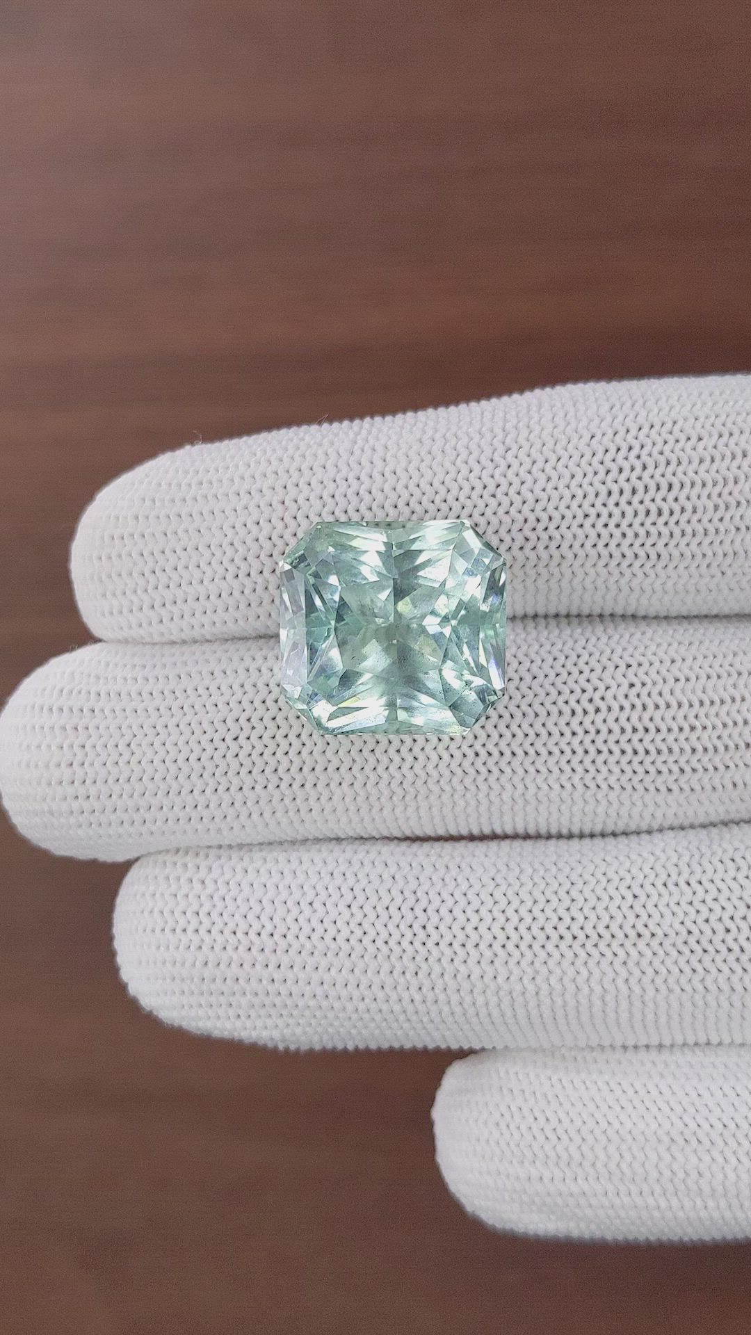 23.32 Ct. Bluish Green Aquamarine from Tanzania Size Video