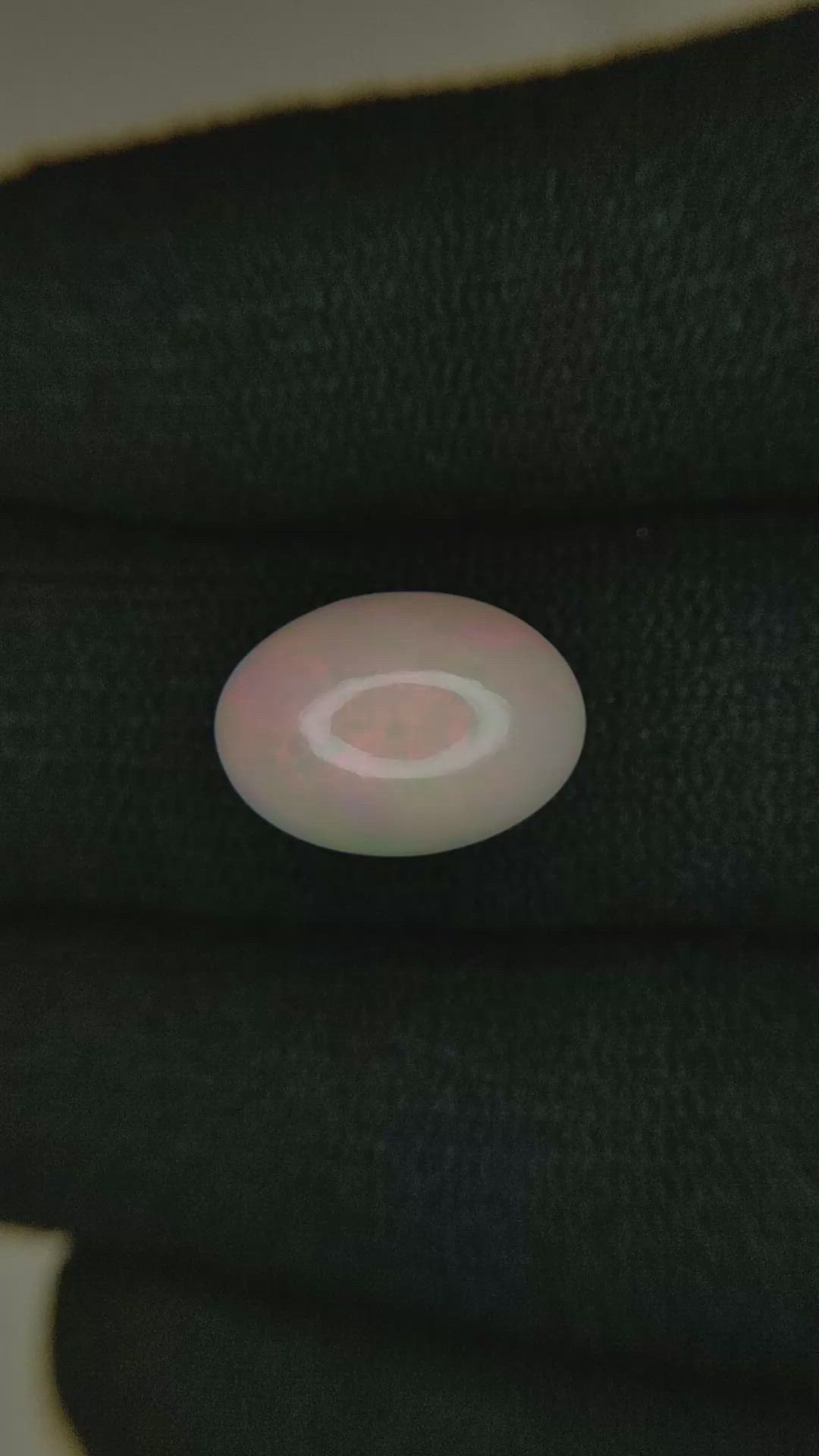 5.84 Ct. Multi Color Cabochon White Opal from Ethiopia Size Video
