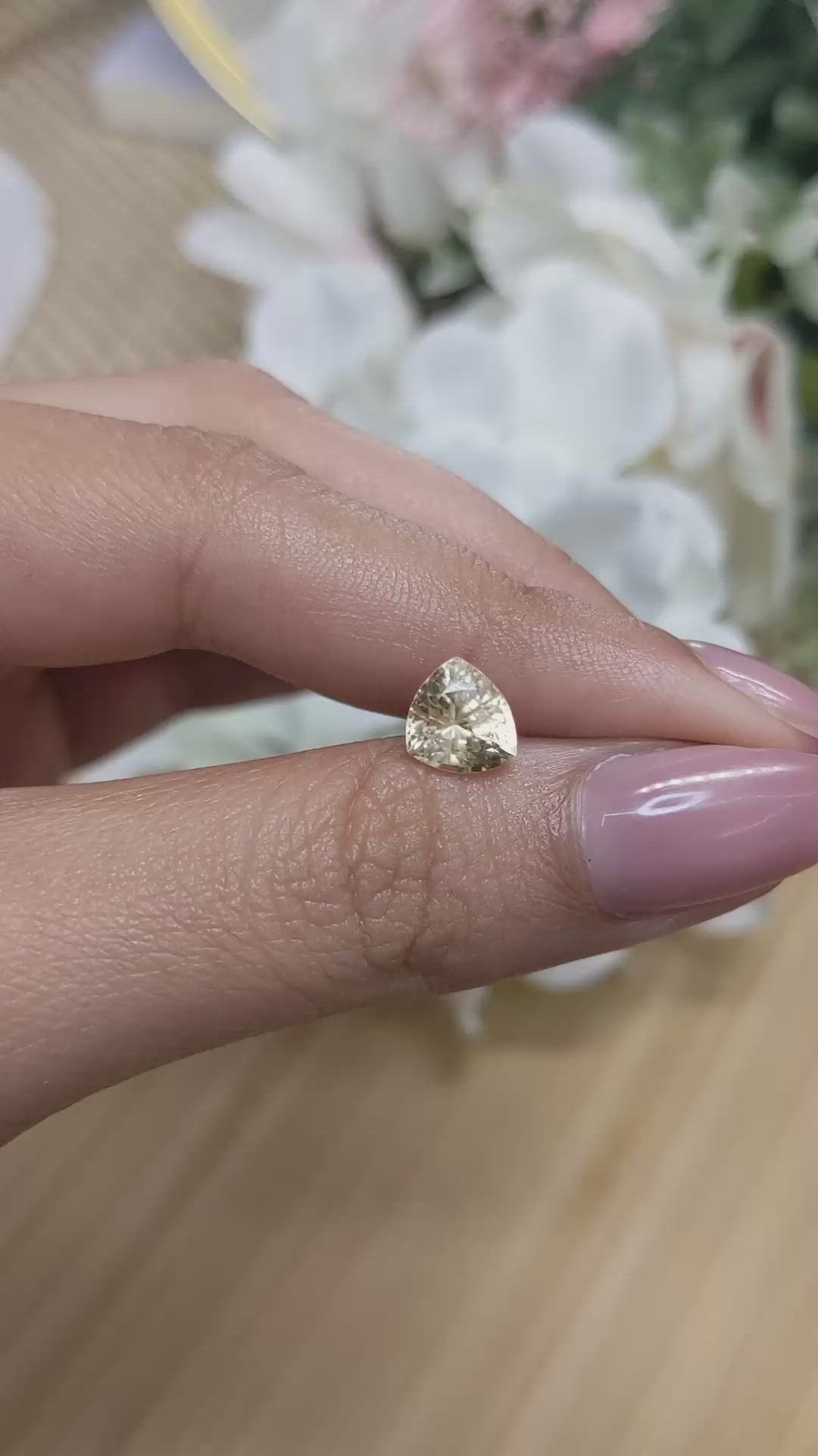 1.75 Ct. Yellow Sinhalite from Ceylon (Sri Lanka) Size Video