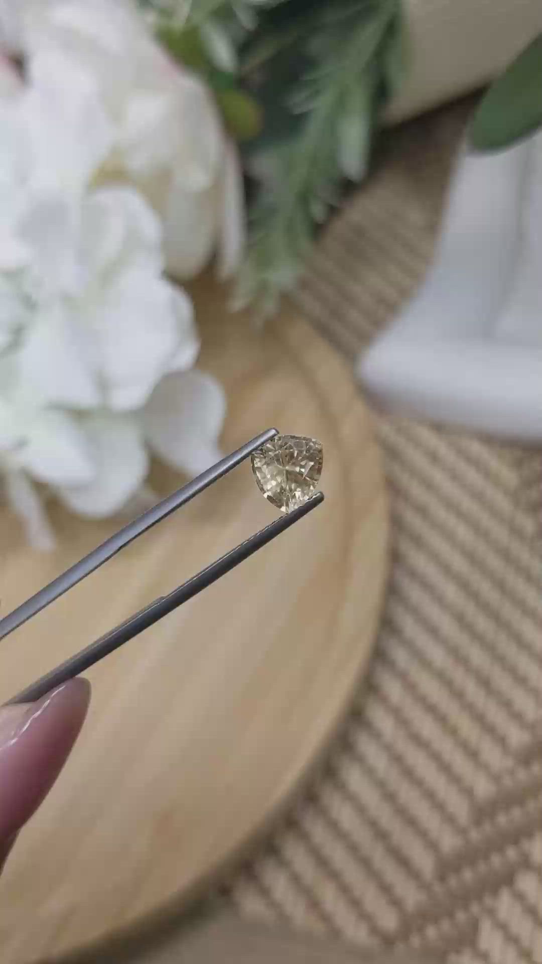 1.75 Ct. Yellow Sinhalite from Ceylon (Sri Lanka) Size Video