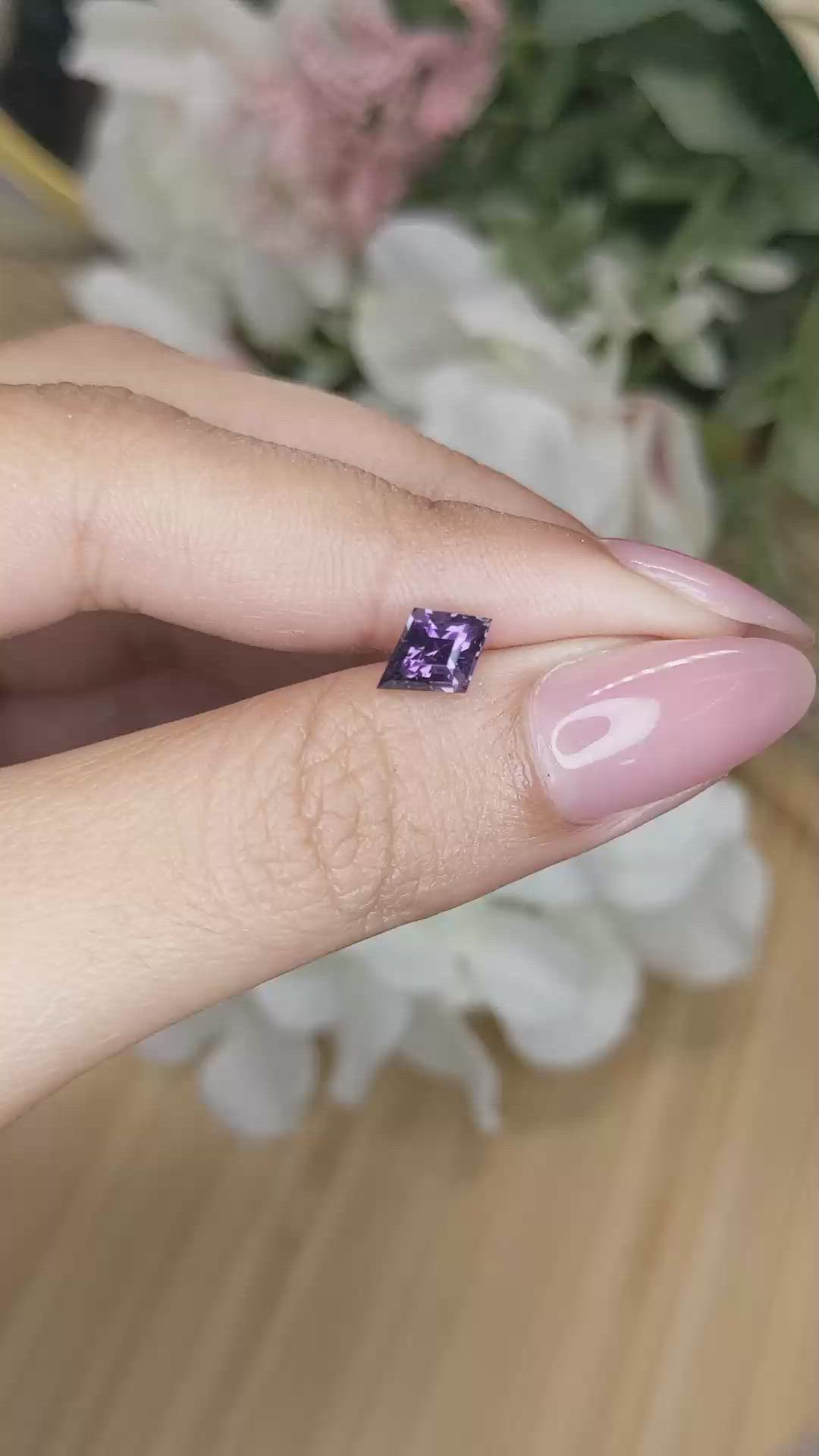 1.18 Ct. Purple Spinel from Ceylon (Sri Lanka) Size Video
