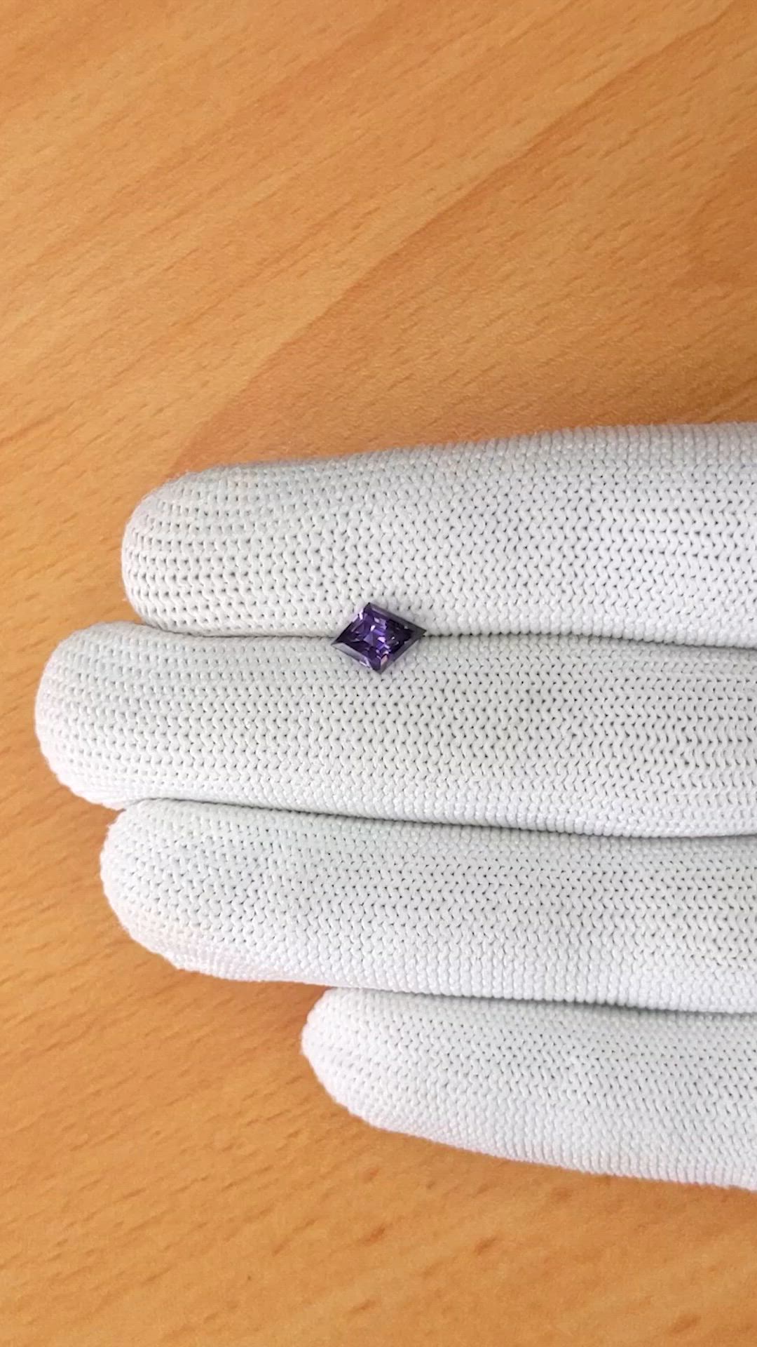 1.18 Ct. Purple Spinel from Ceylon (Sri Lanka) Size Video