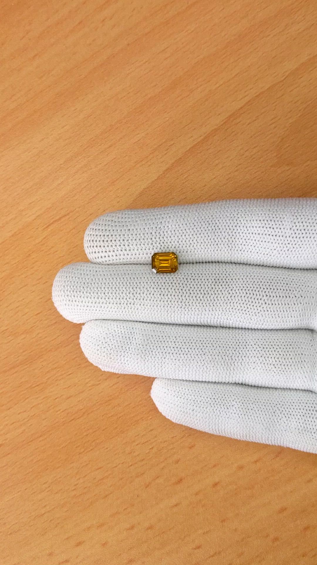 1.76 Ct. Yellowish Brown Chrysoberyl from Ceylon (Sri Lanka) Size Video
