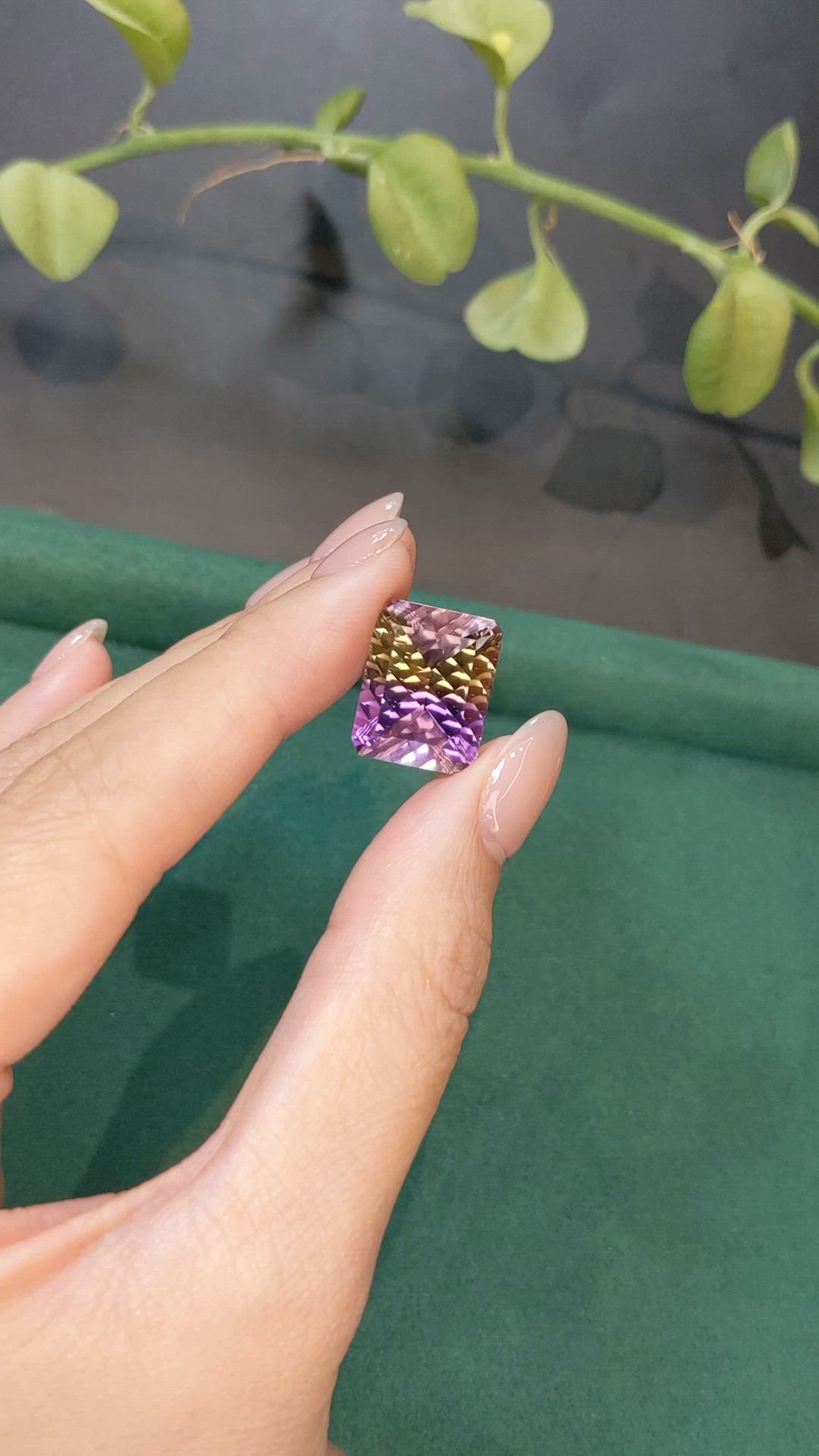 13.96 Ct. Bi Color Ametrine from Bolivia Size Video