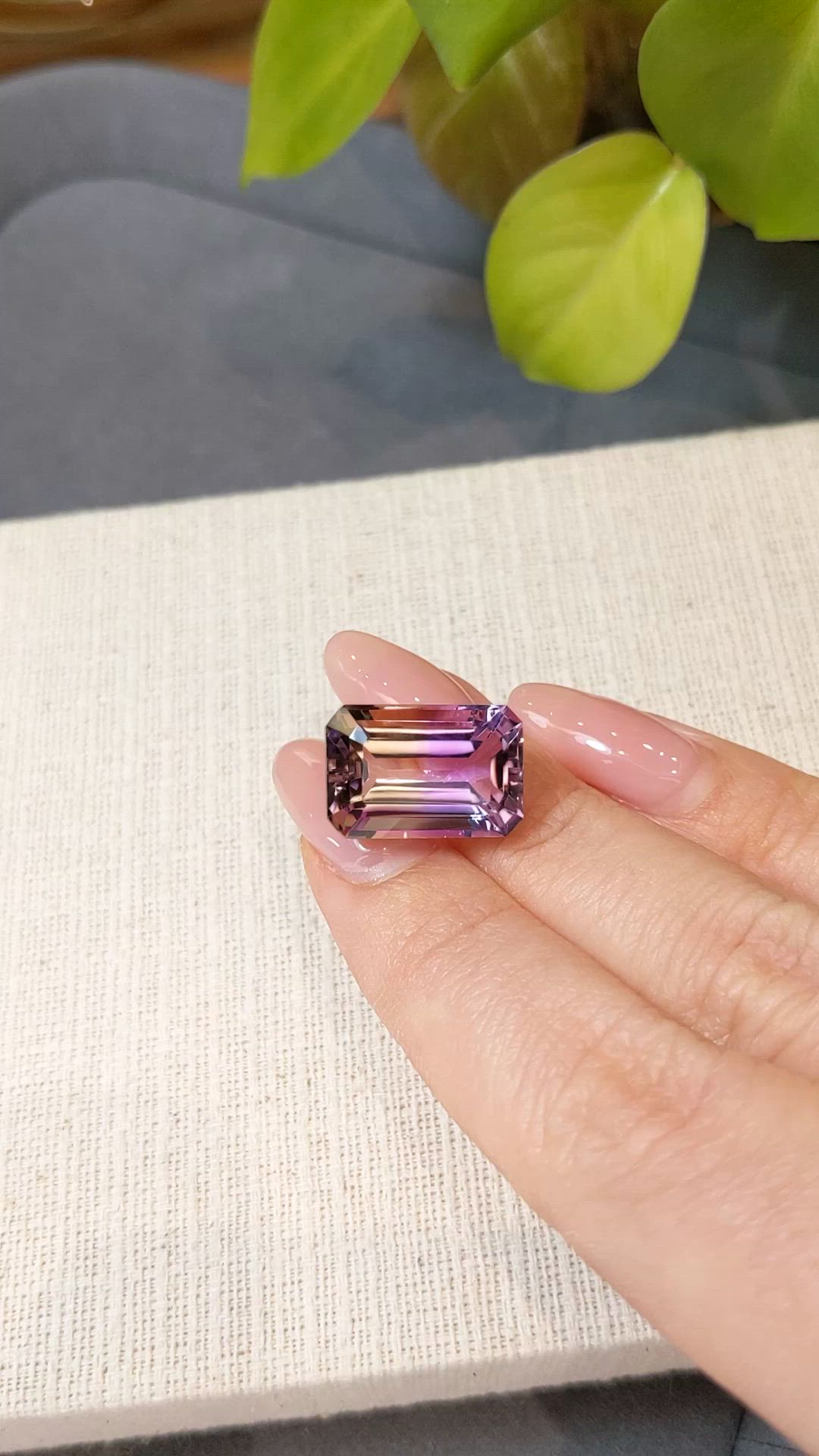 13.47 Ct. Bi Color Ametrine from Bolivia Size Video